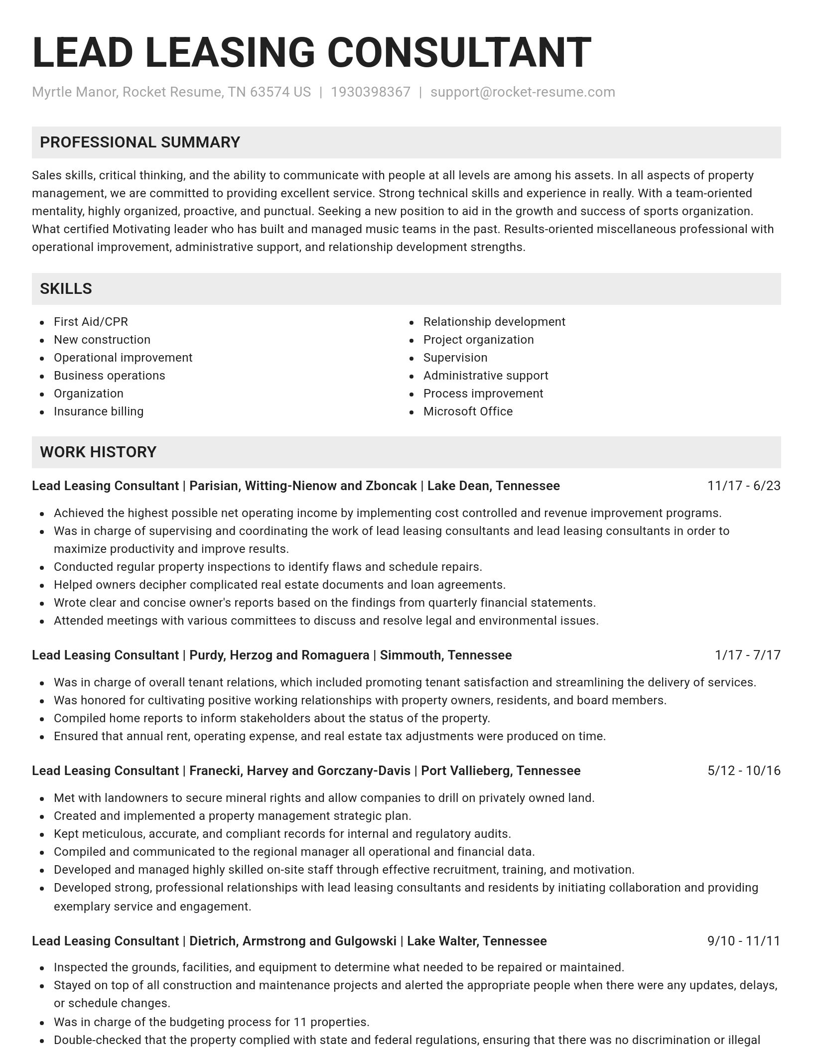 Genius resume template