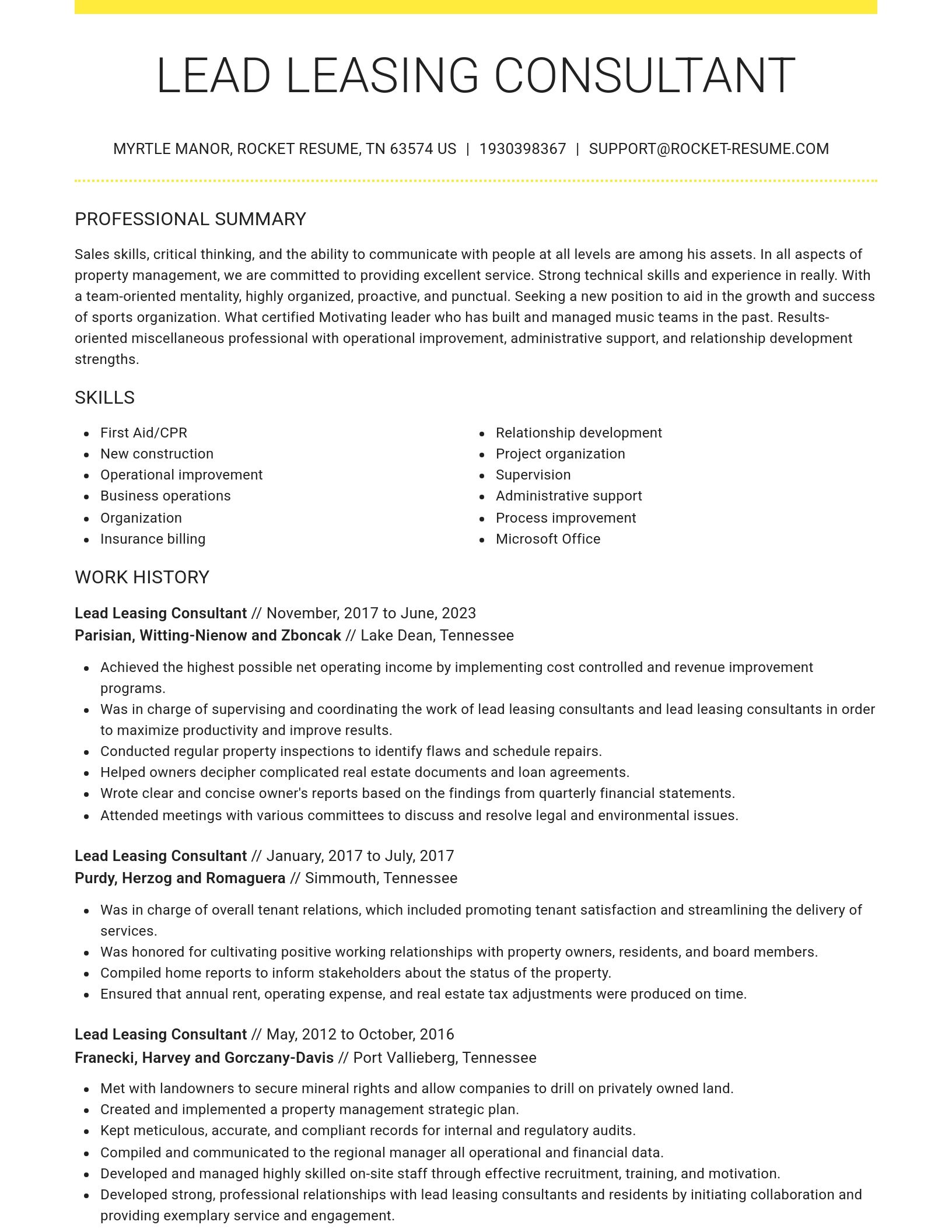 Grand resume template