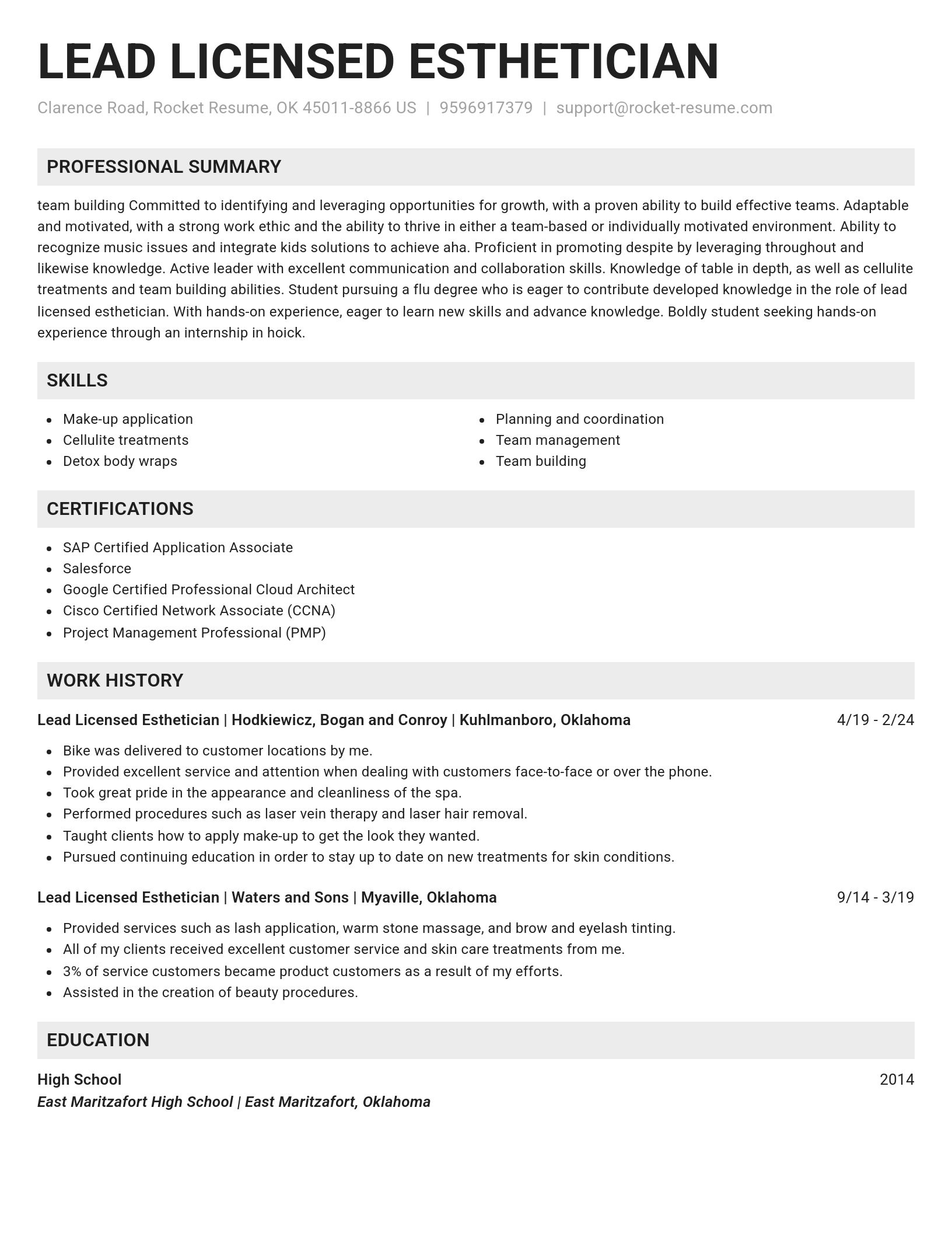 Genius resume template
