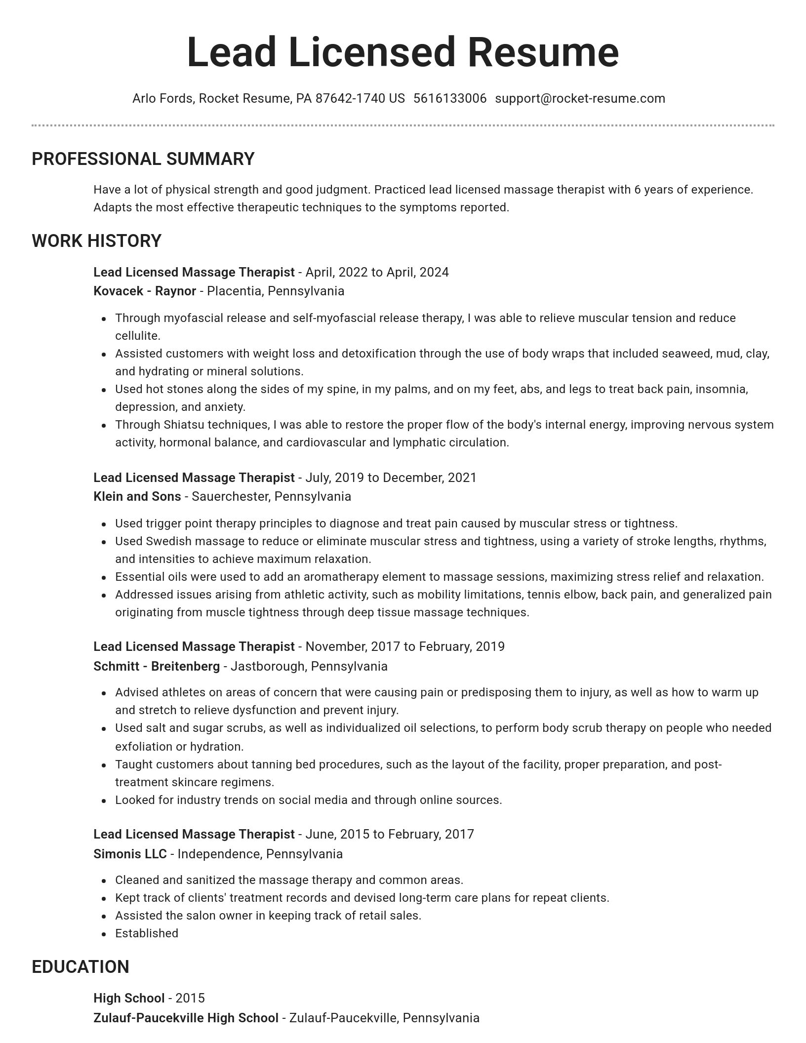 Brilliant resume template
