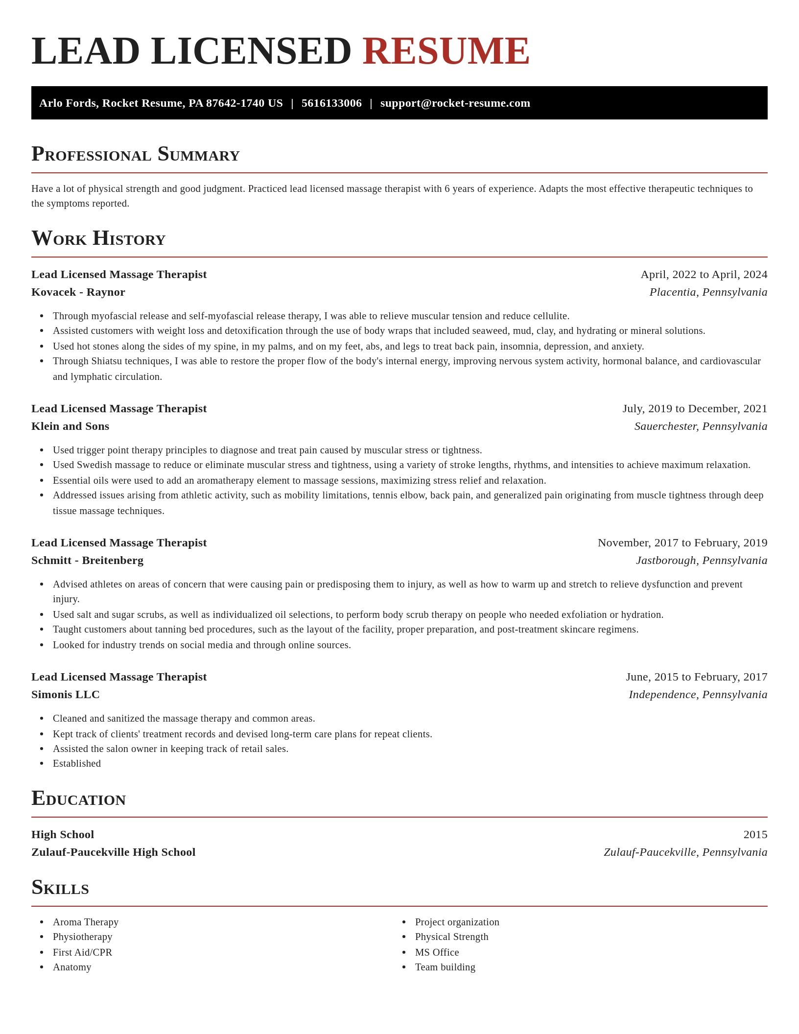 Exquisite resume template