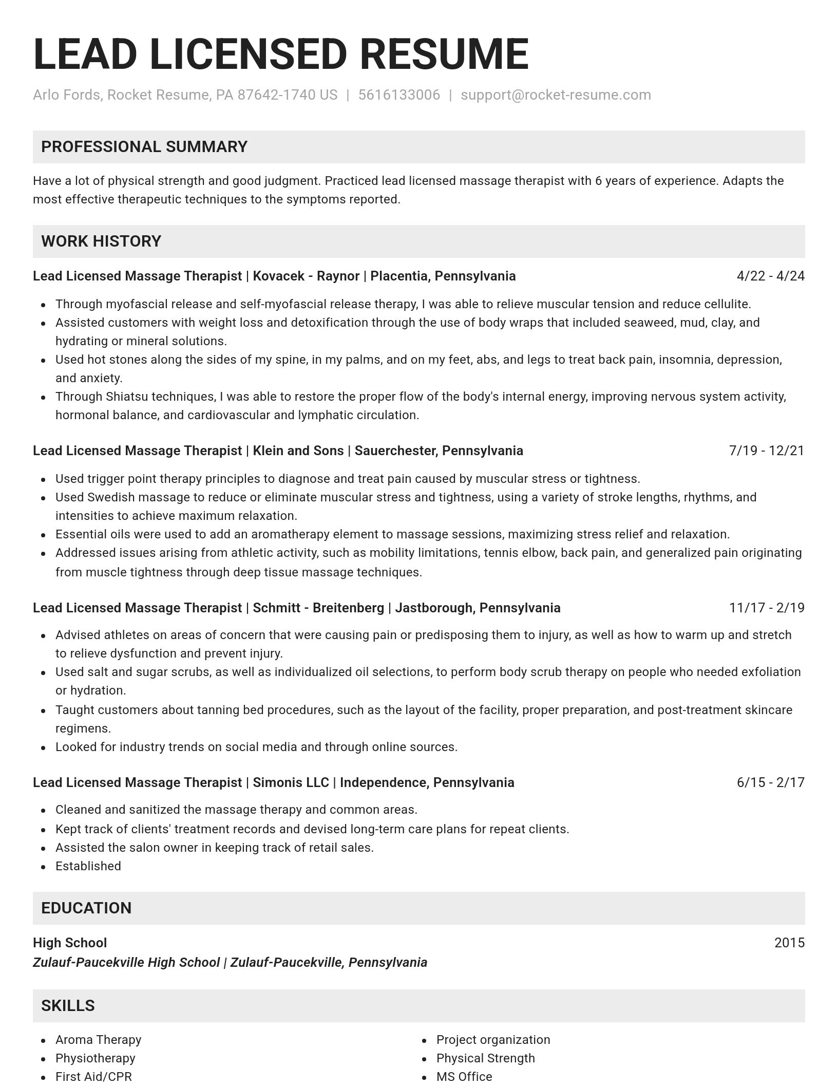 Genius resume template