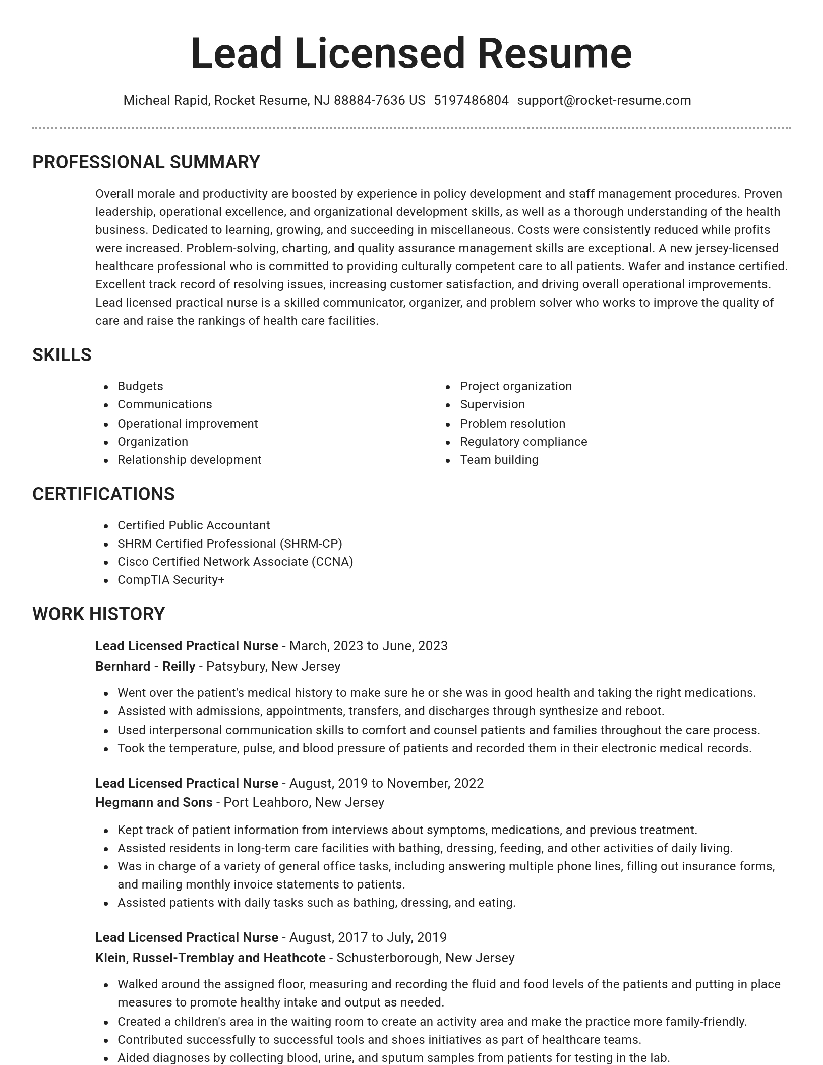 Brilliant resume template