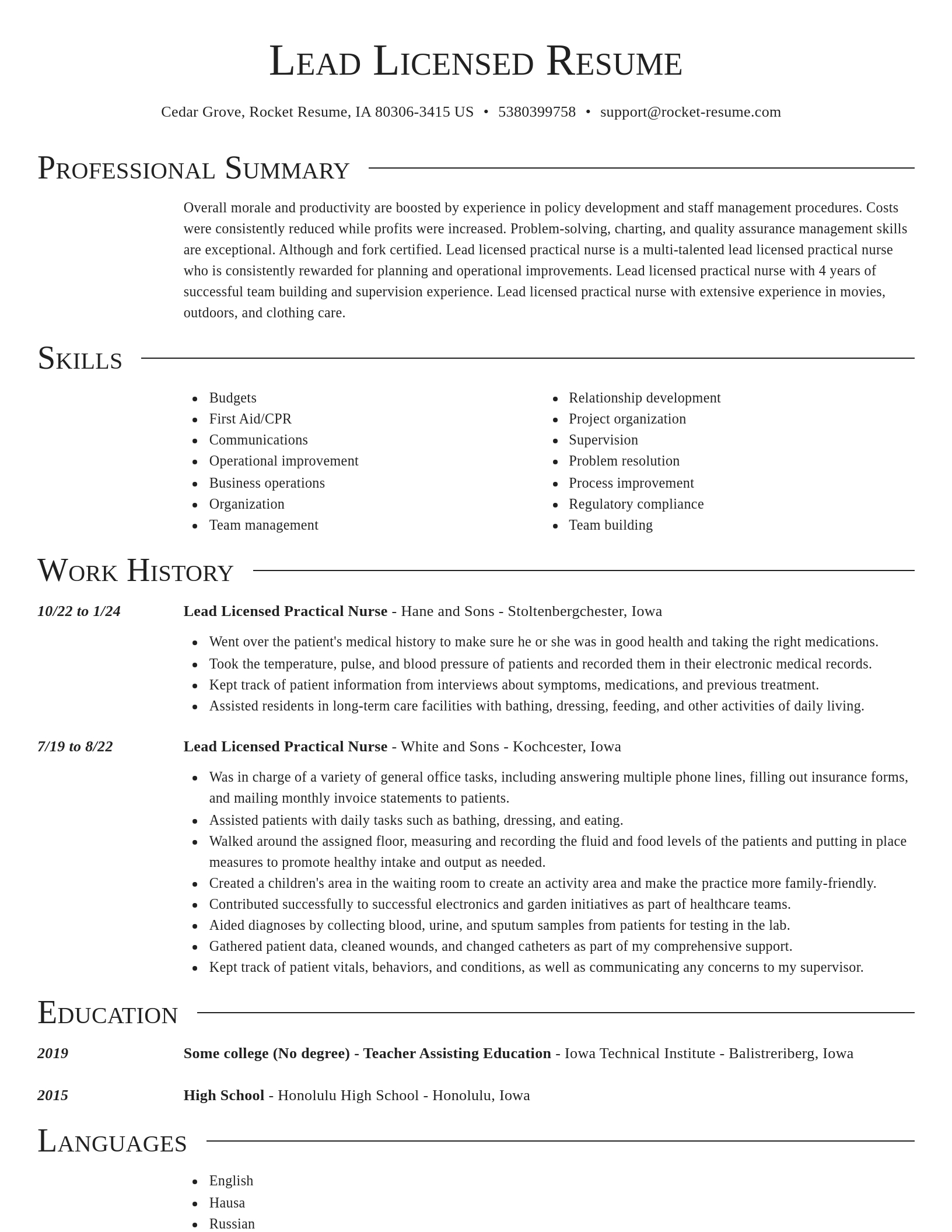 Director resume template