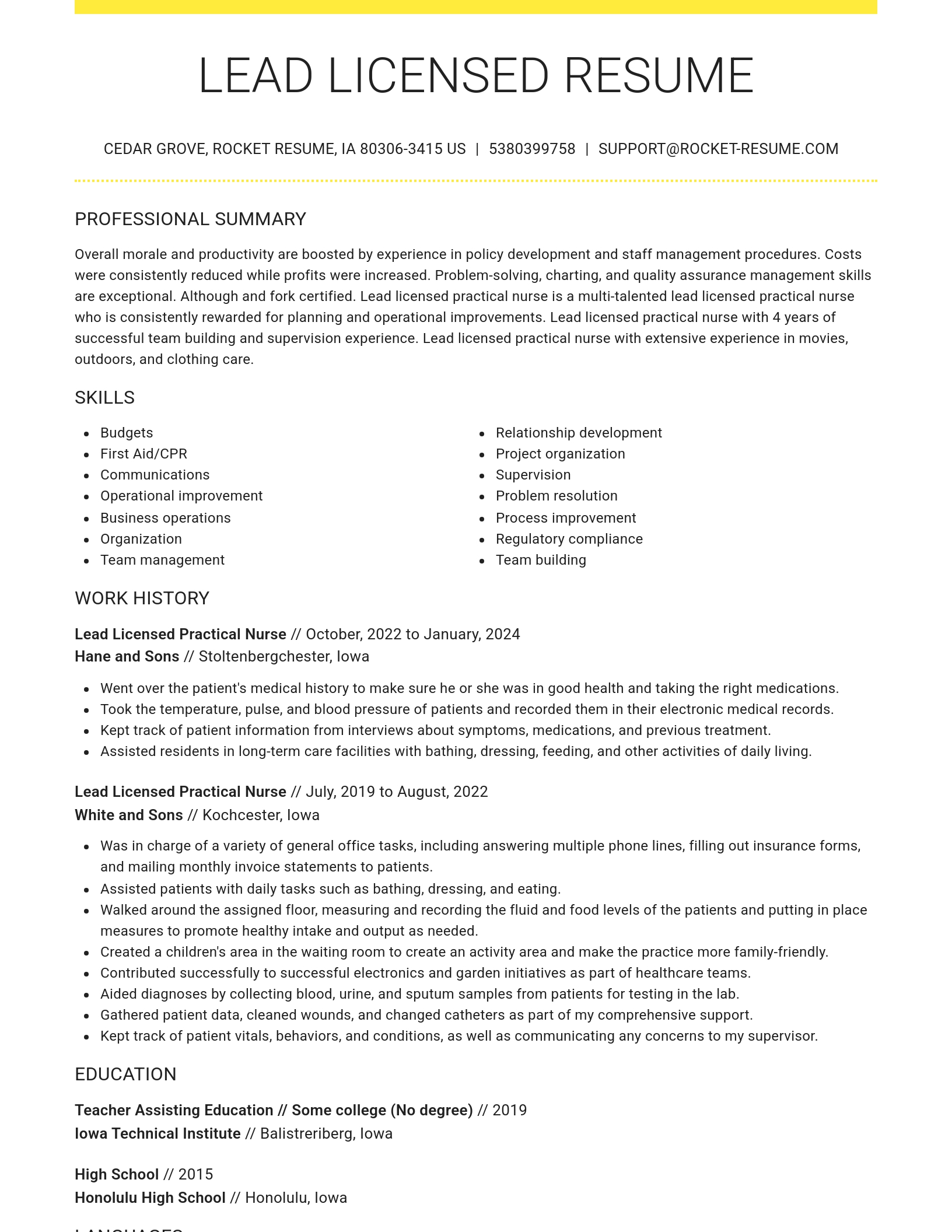 Grand resume template