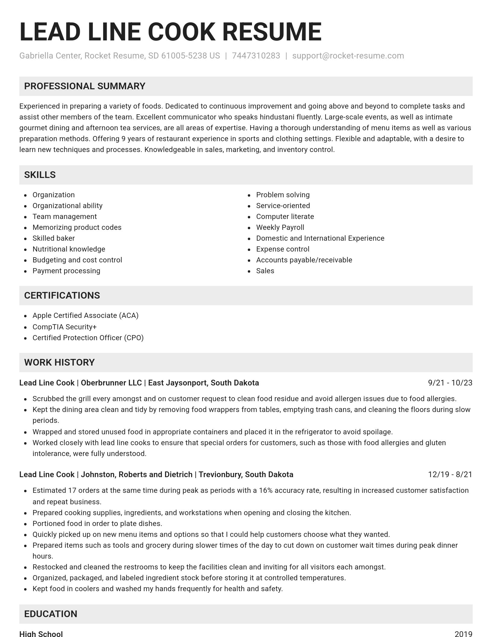 Genius resume template