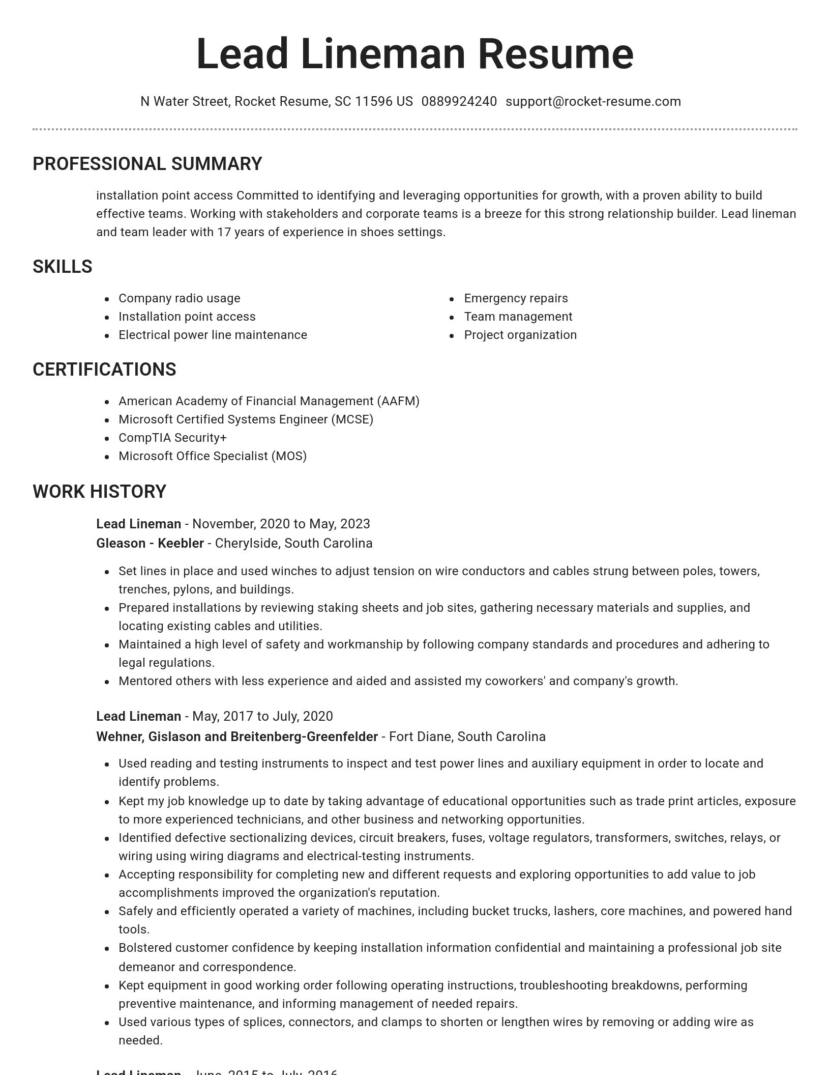 Brilliant resume template