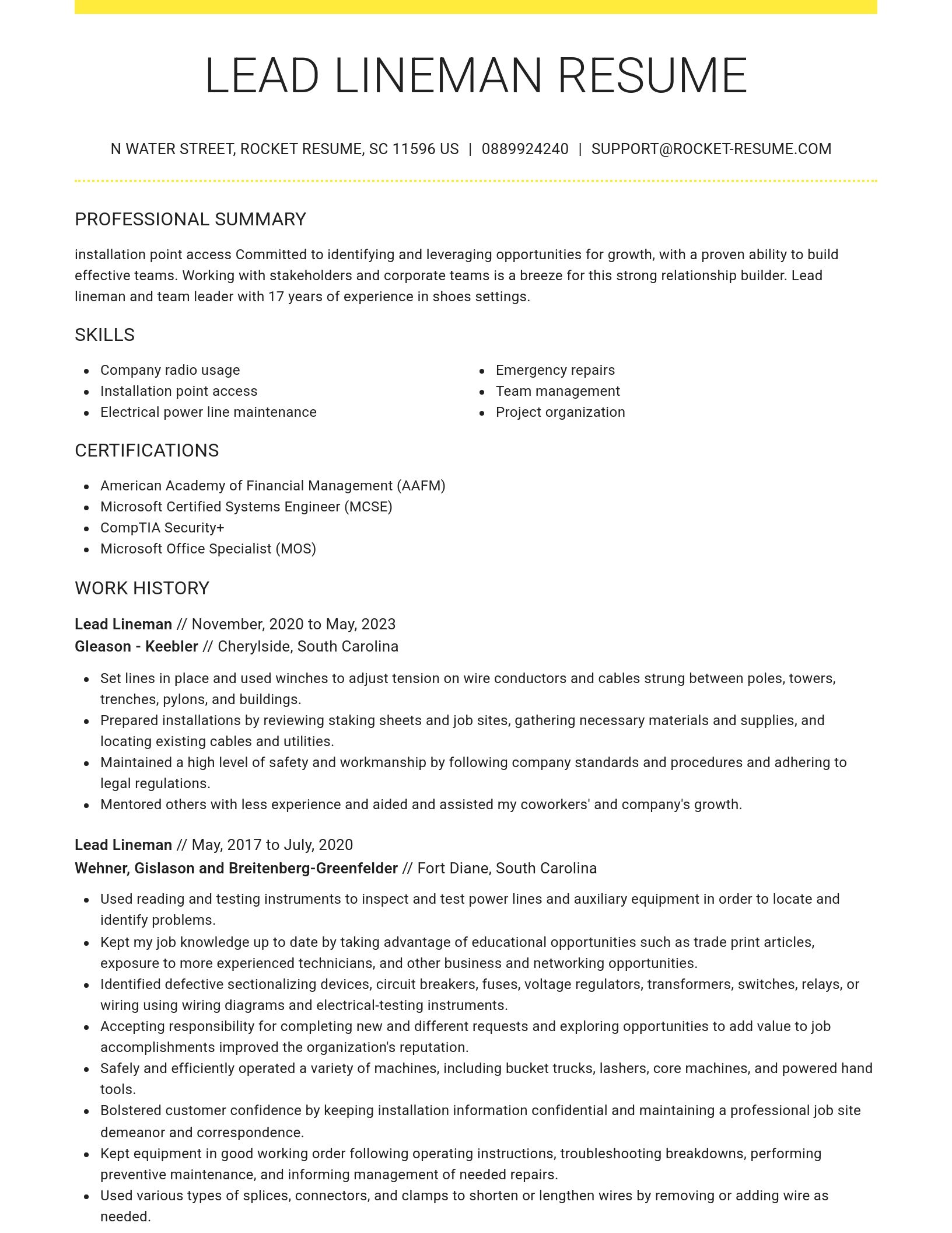 Grand resume template