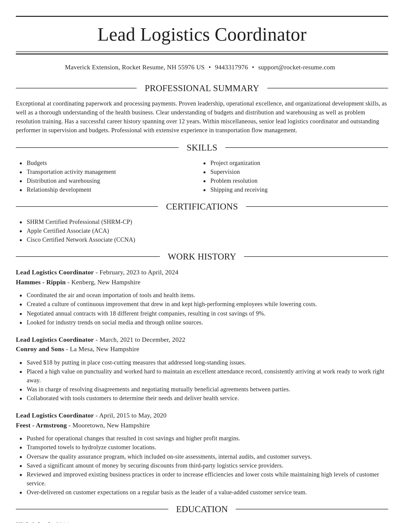 Elegant resume template