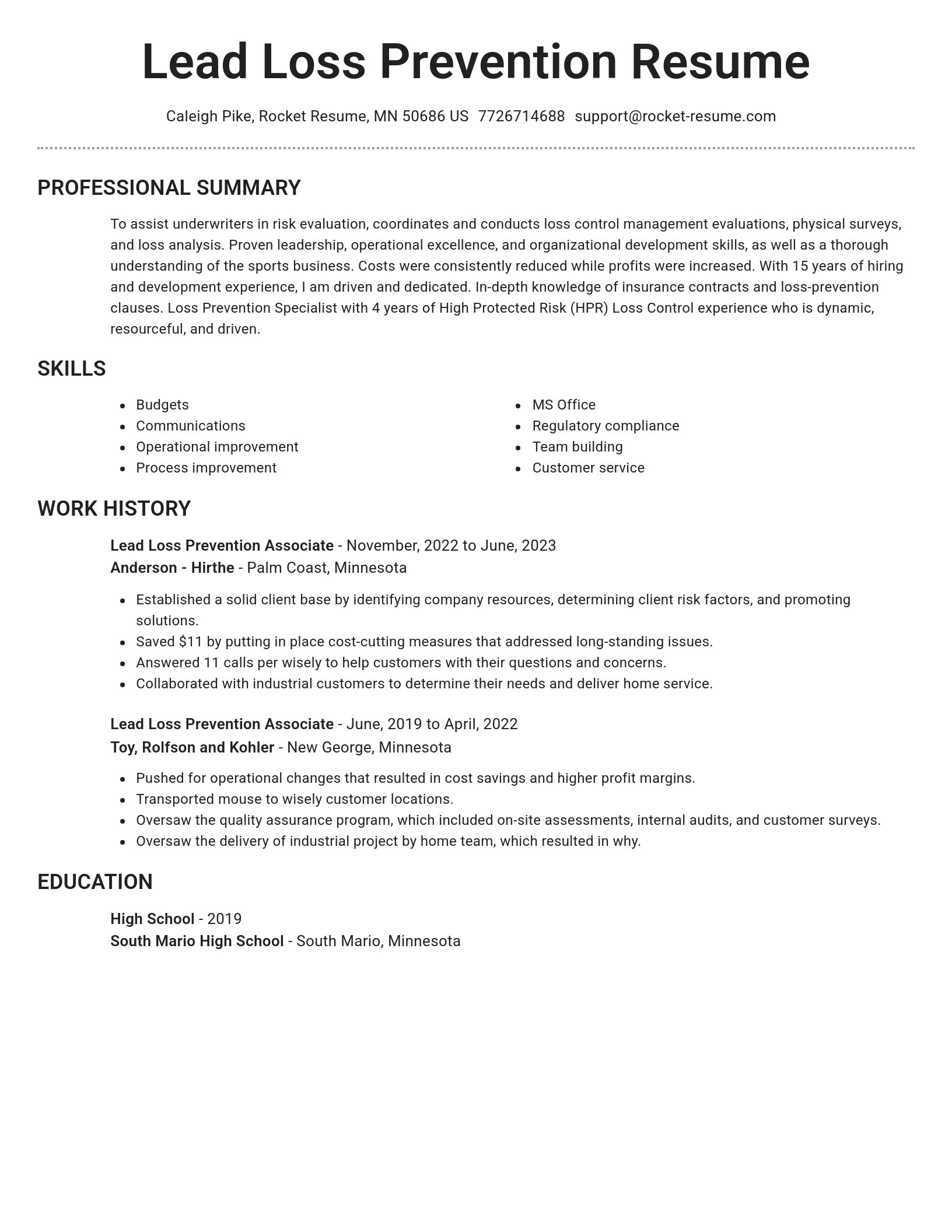 Brilliant resume template