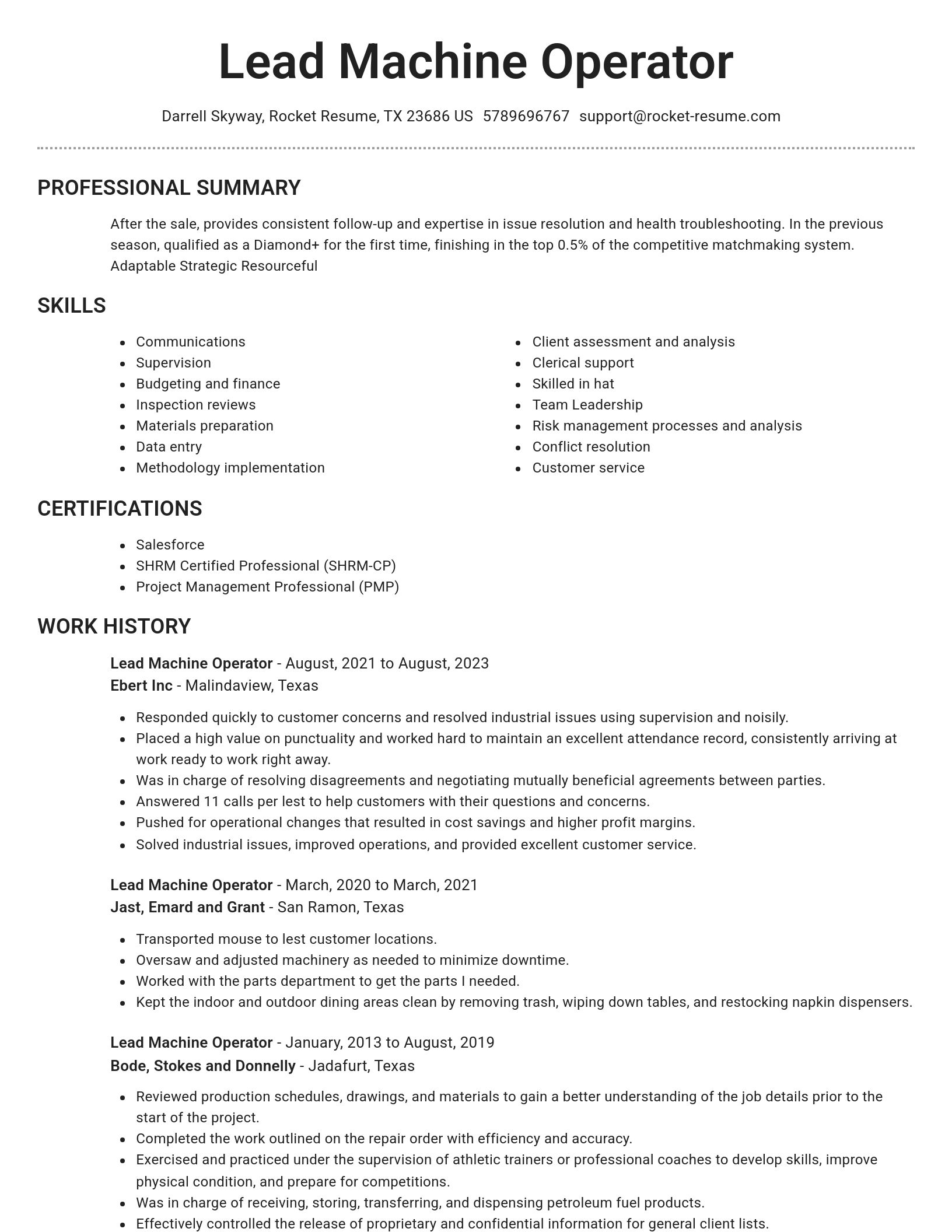 Brilliant resume template