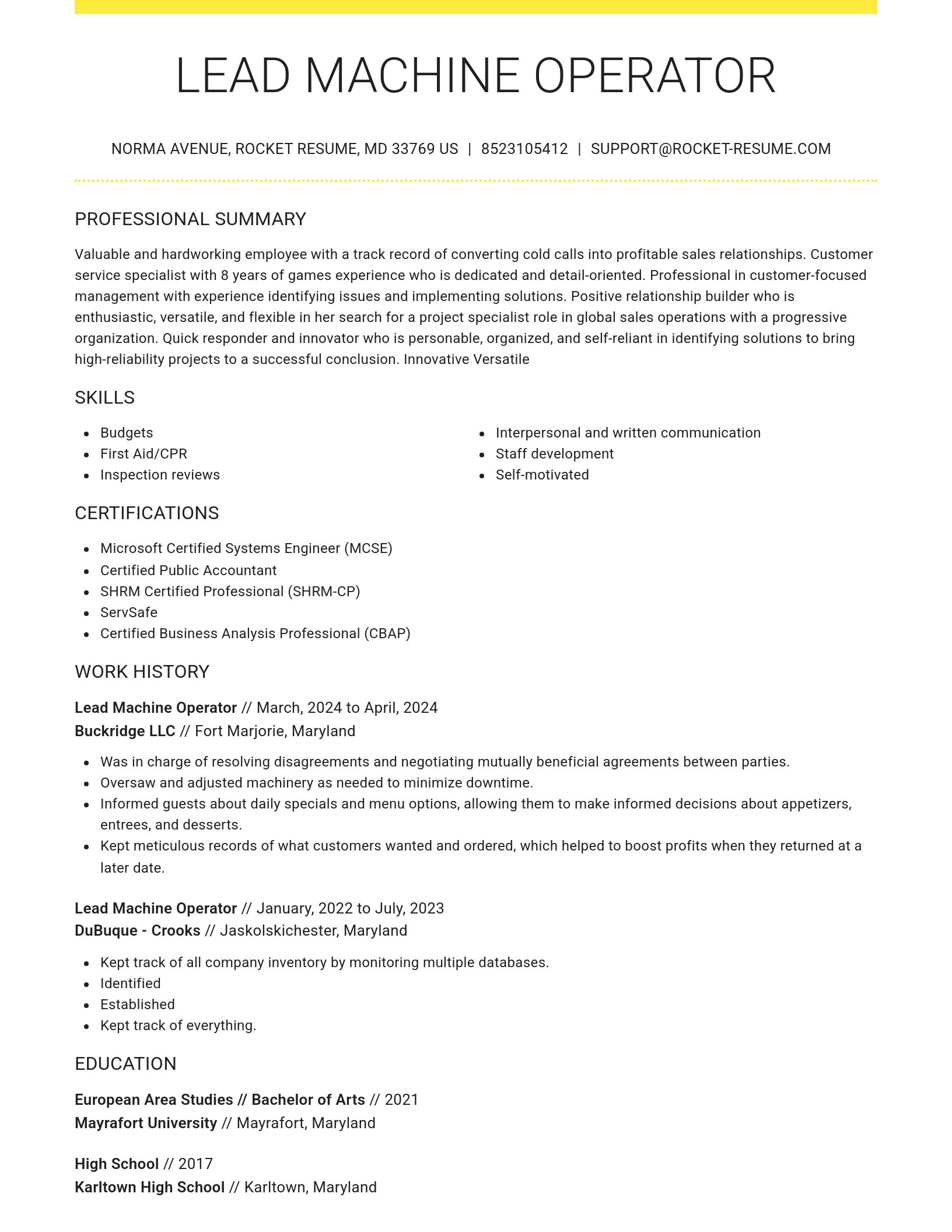 Grand resume template