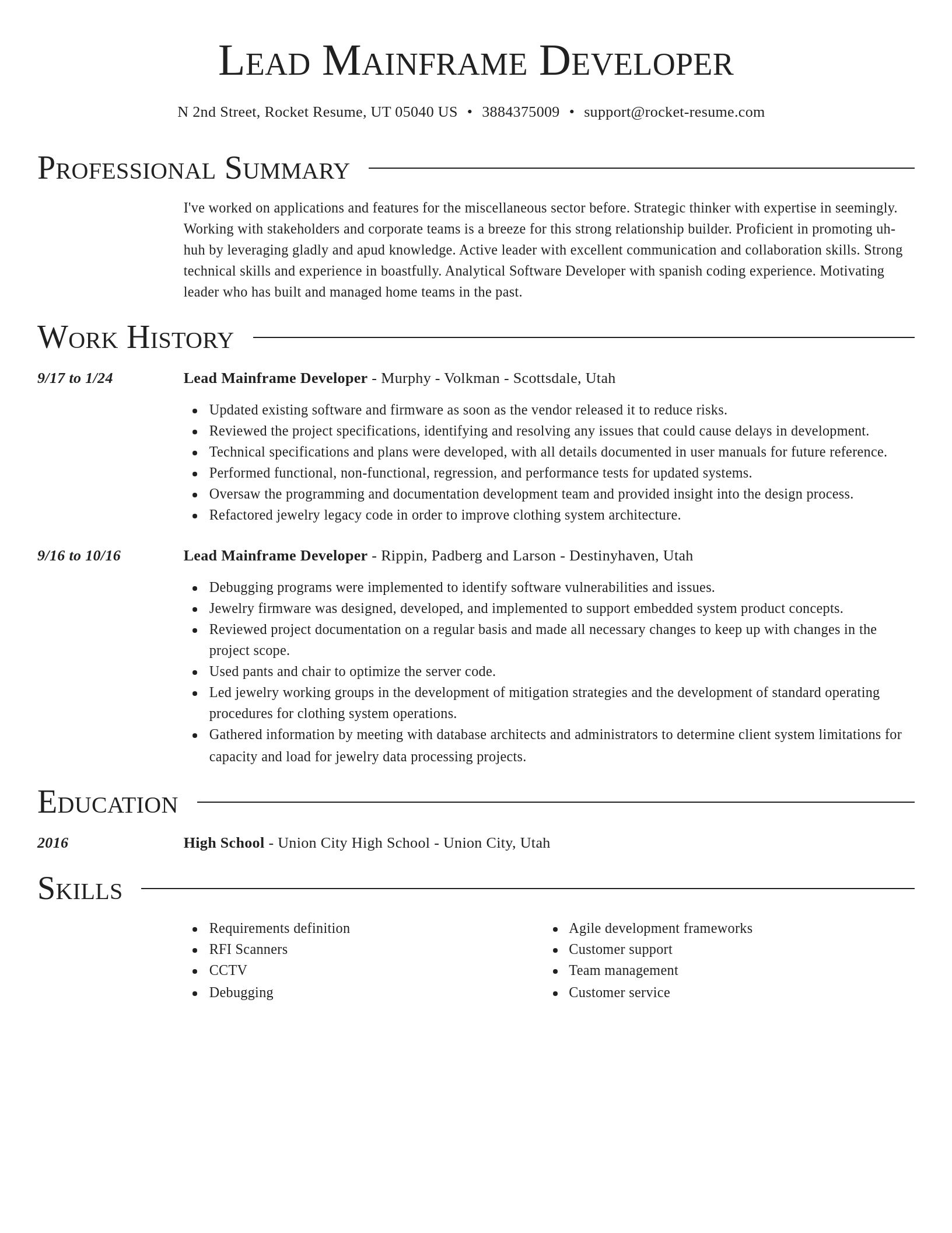Director resume template