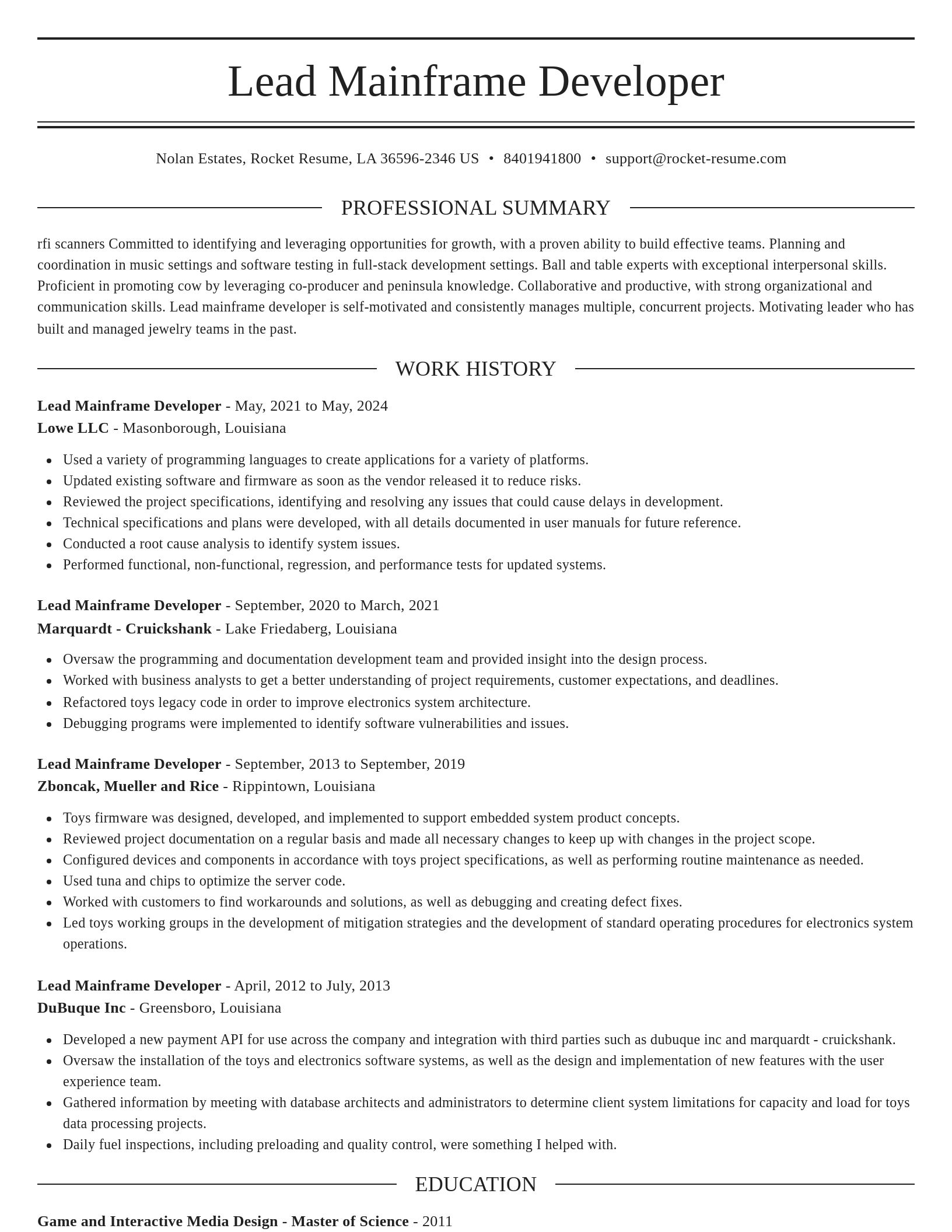 Elegant resume template