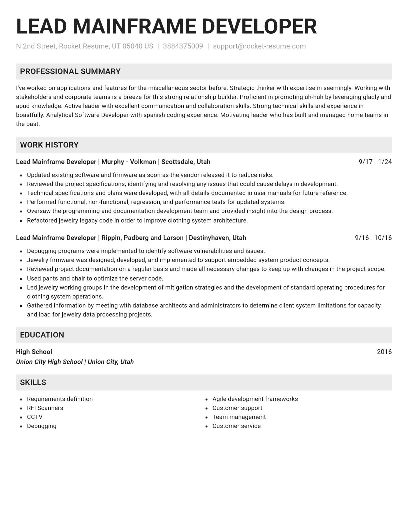 Genius resume template