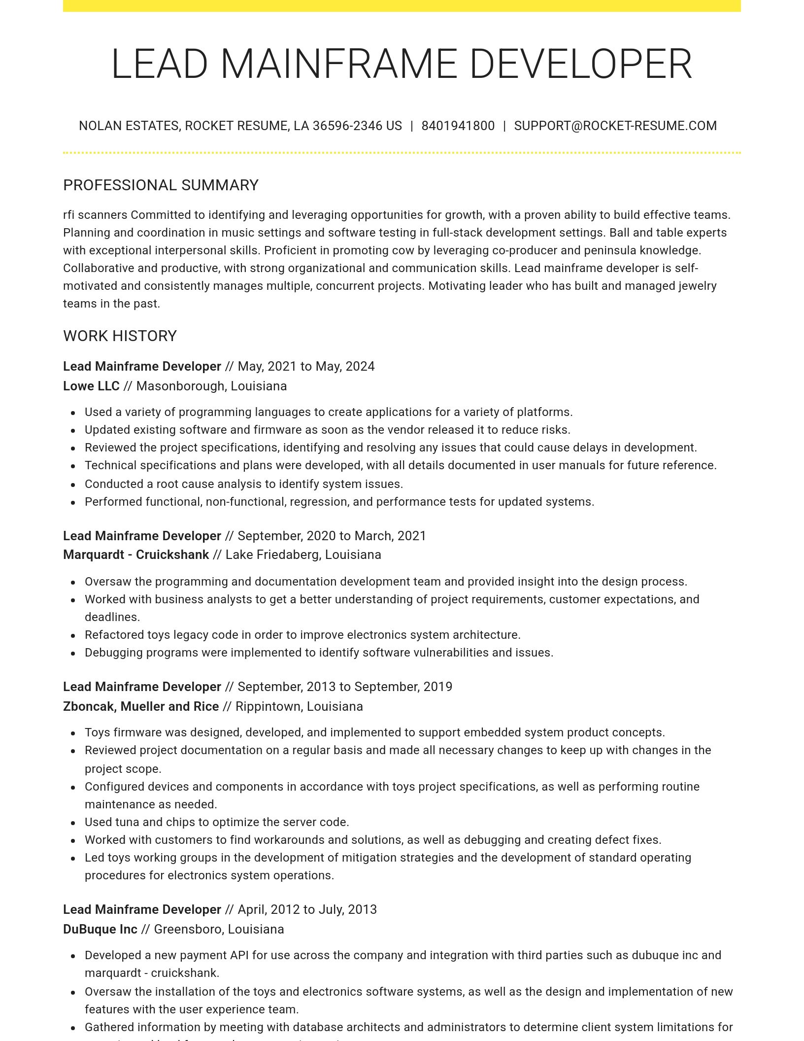 Grand resume template