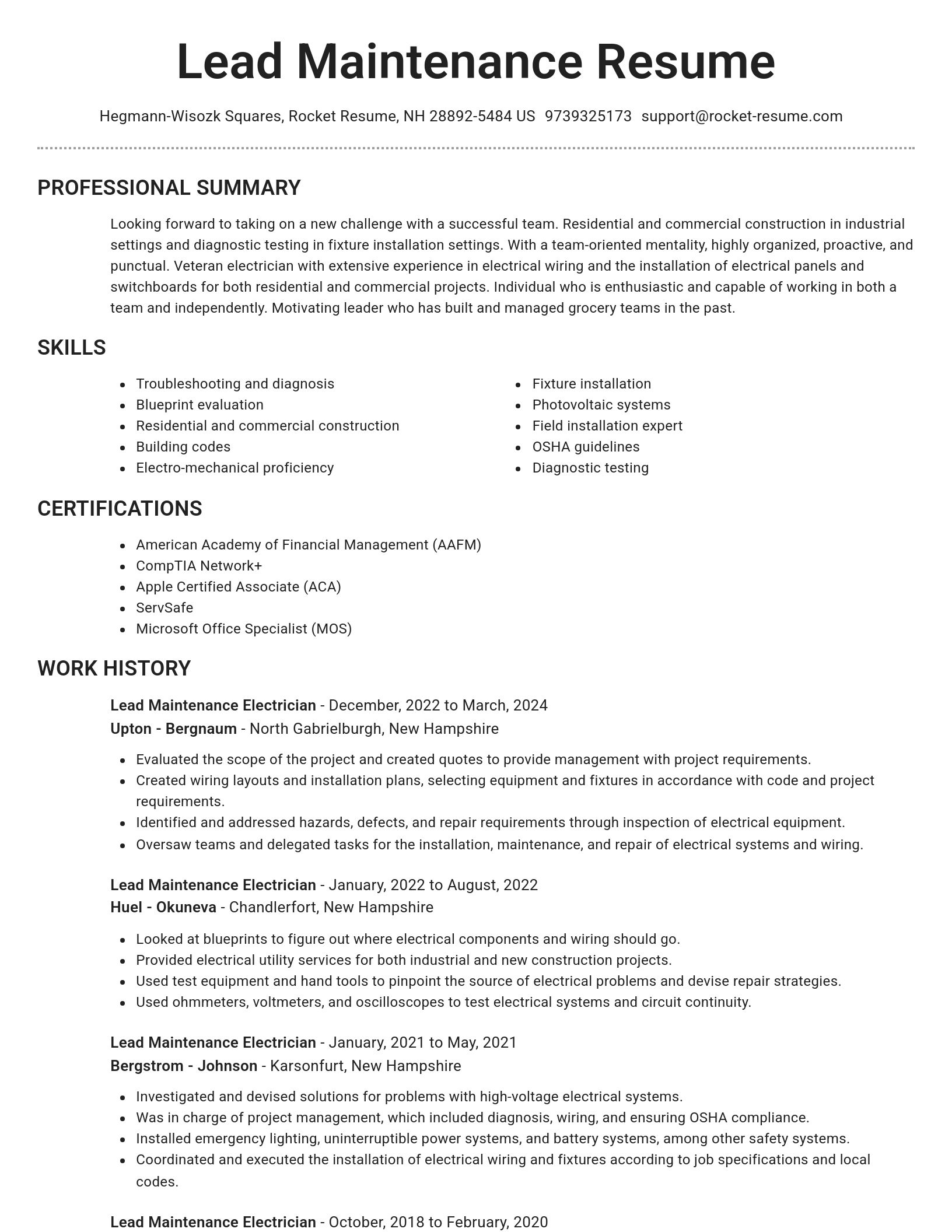 Brilliant resume template