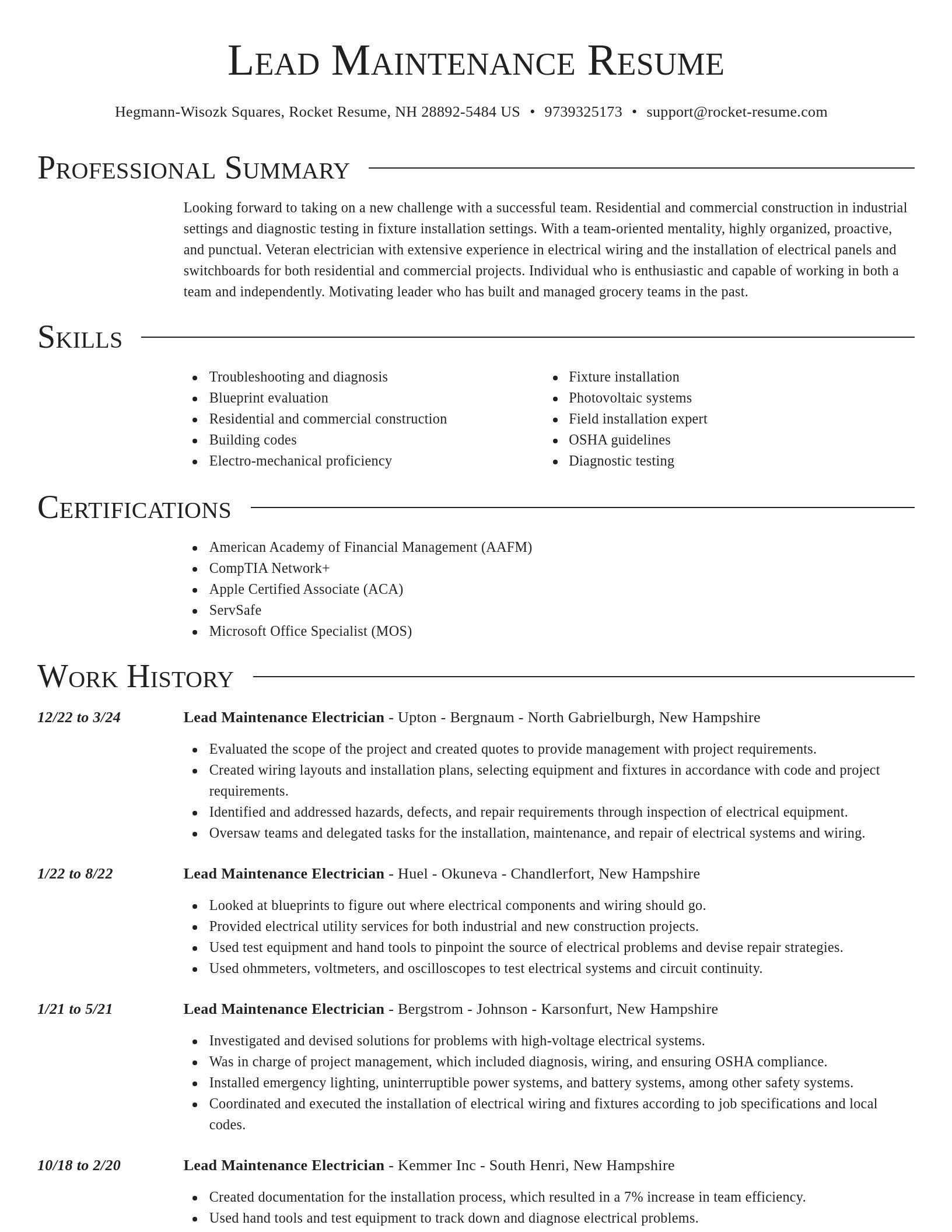 Director resume template