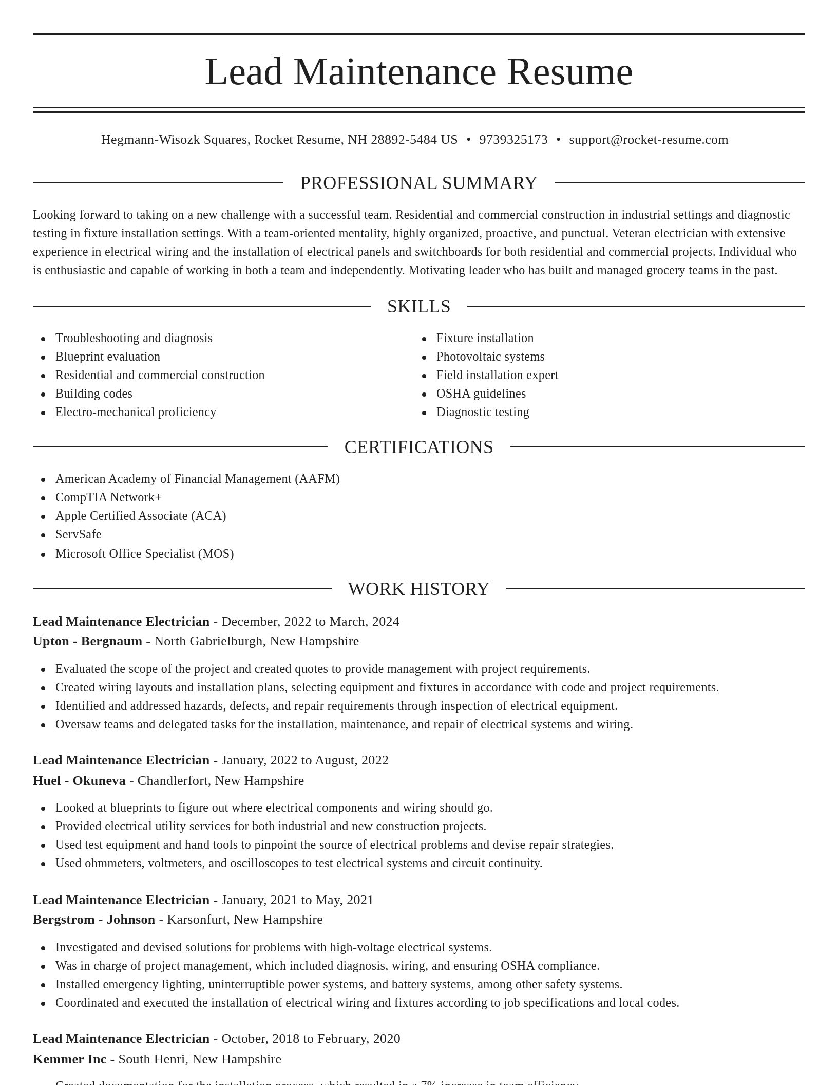 Elegant resume template