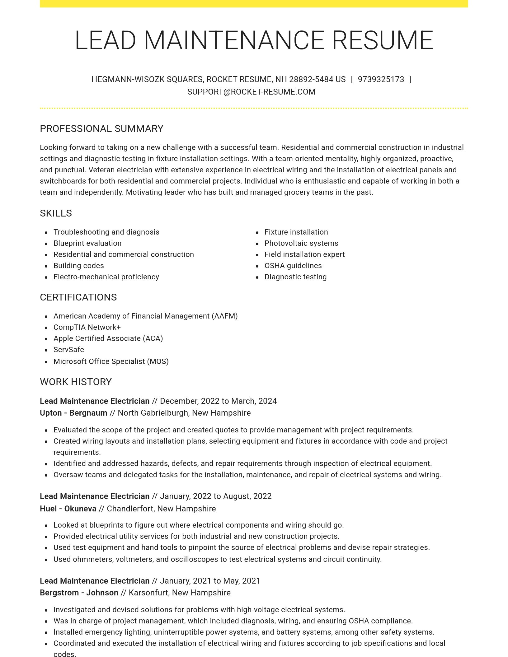 Grand resume template