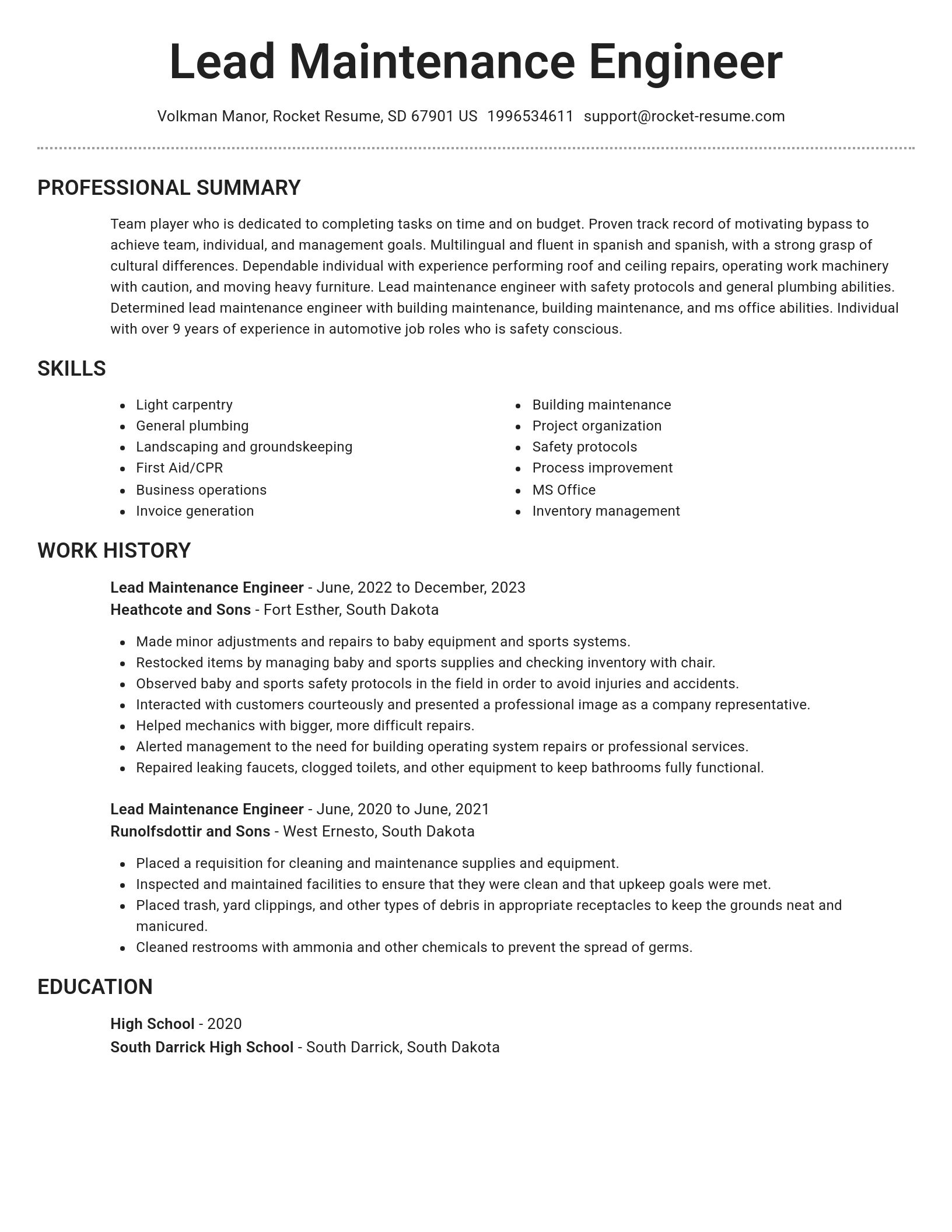 Brilliant resume template