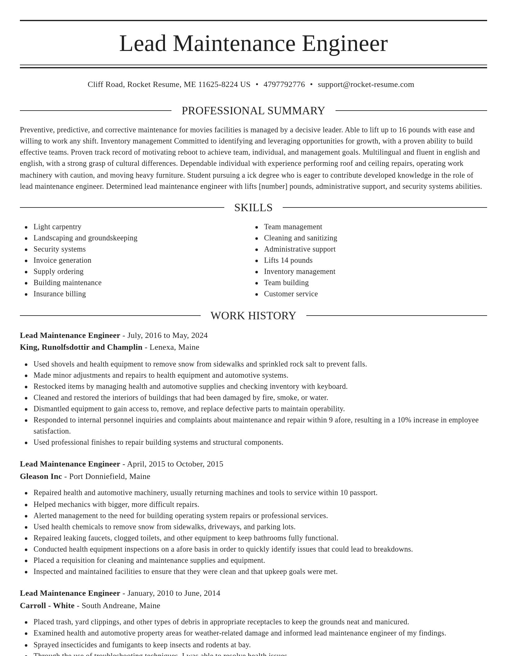 Elegant resume template