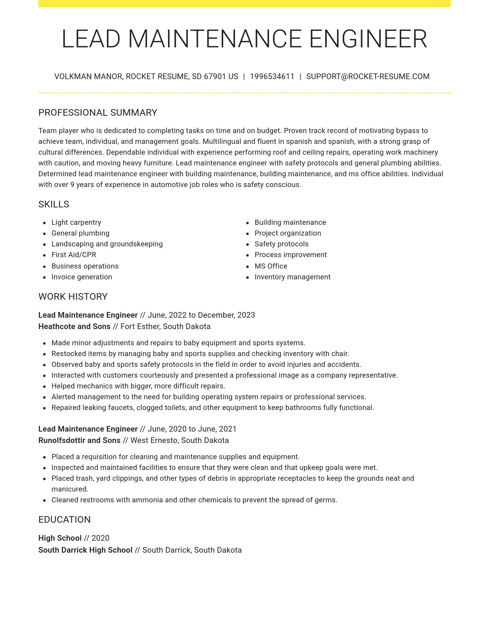 Grand resume template