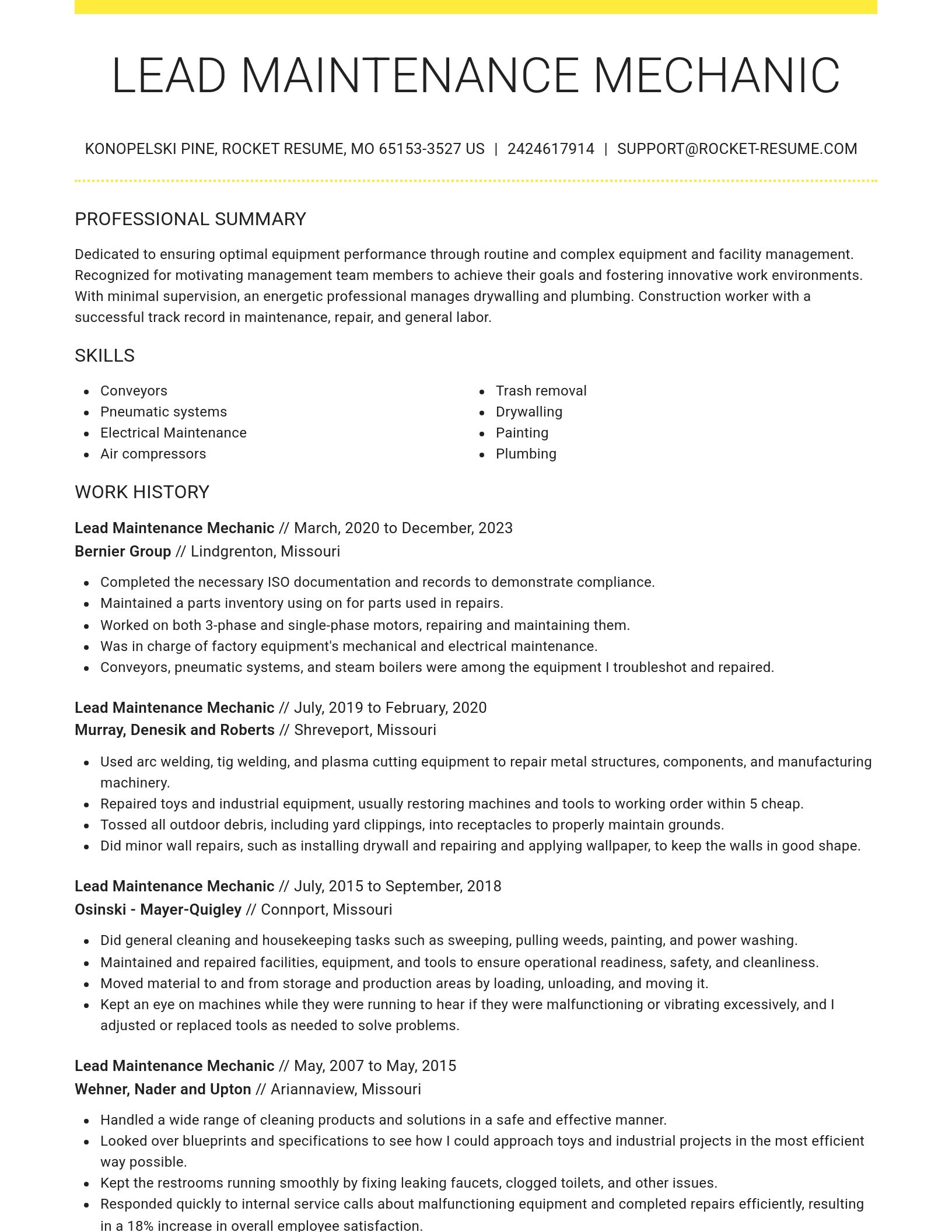 Grand resume template