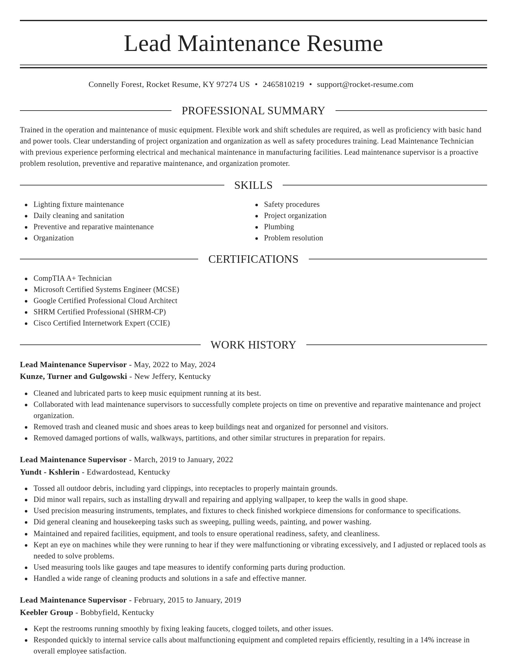 Elegant resume template