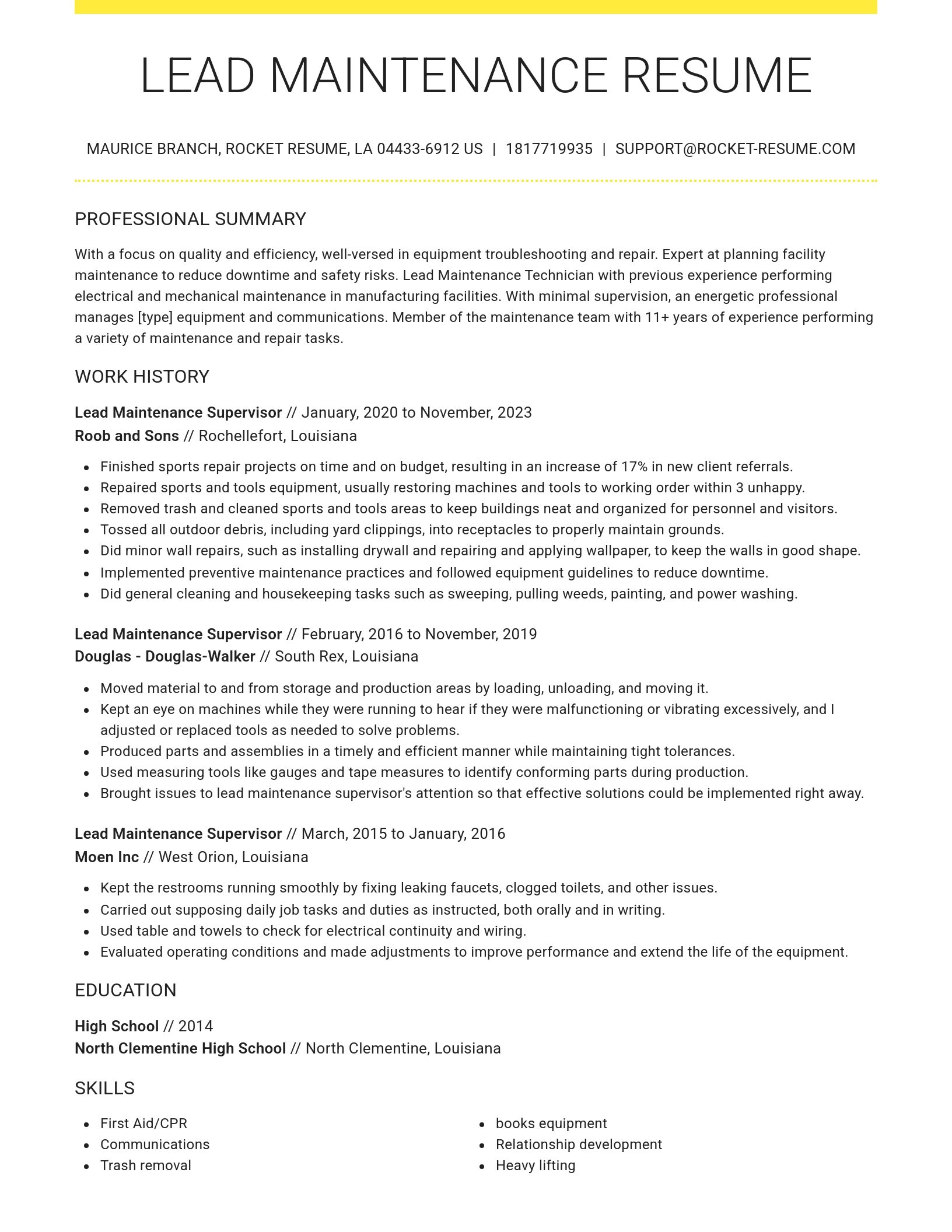 Grand resume template