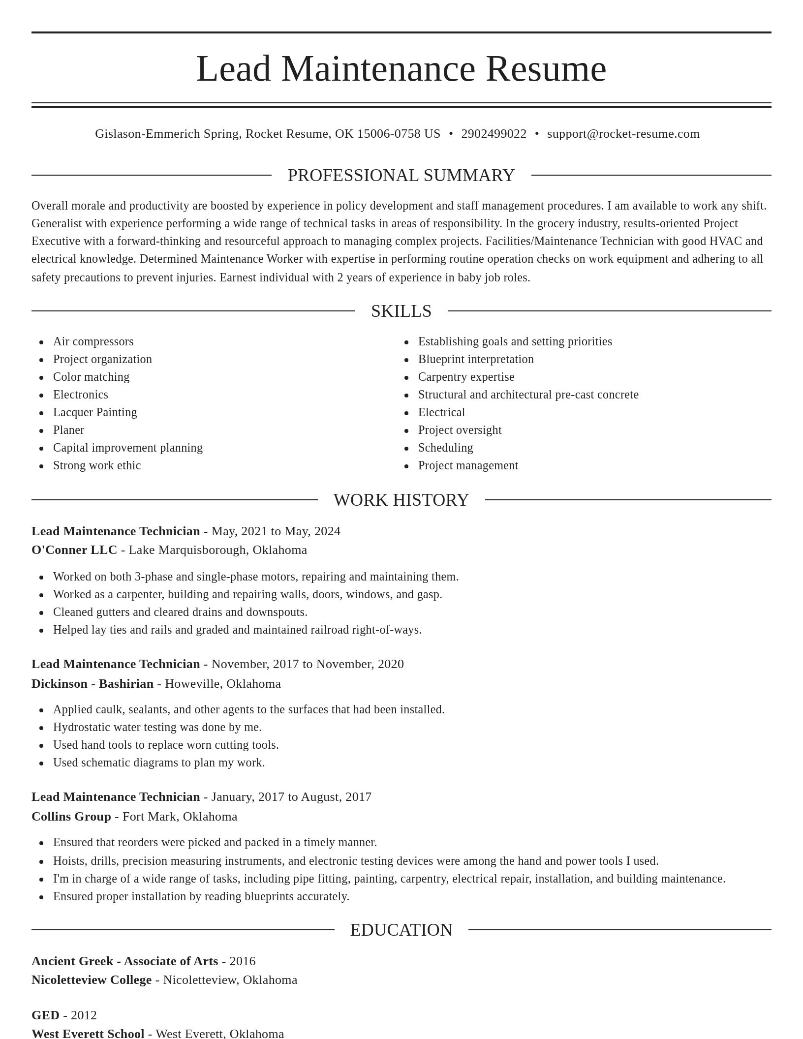 Elegant resume template