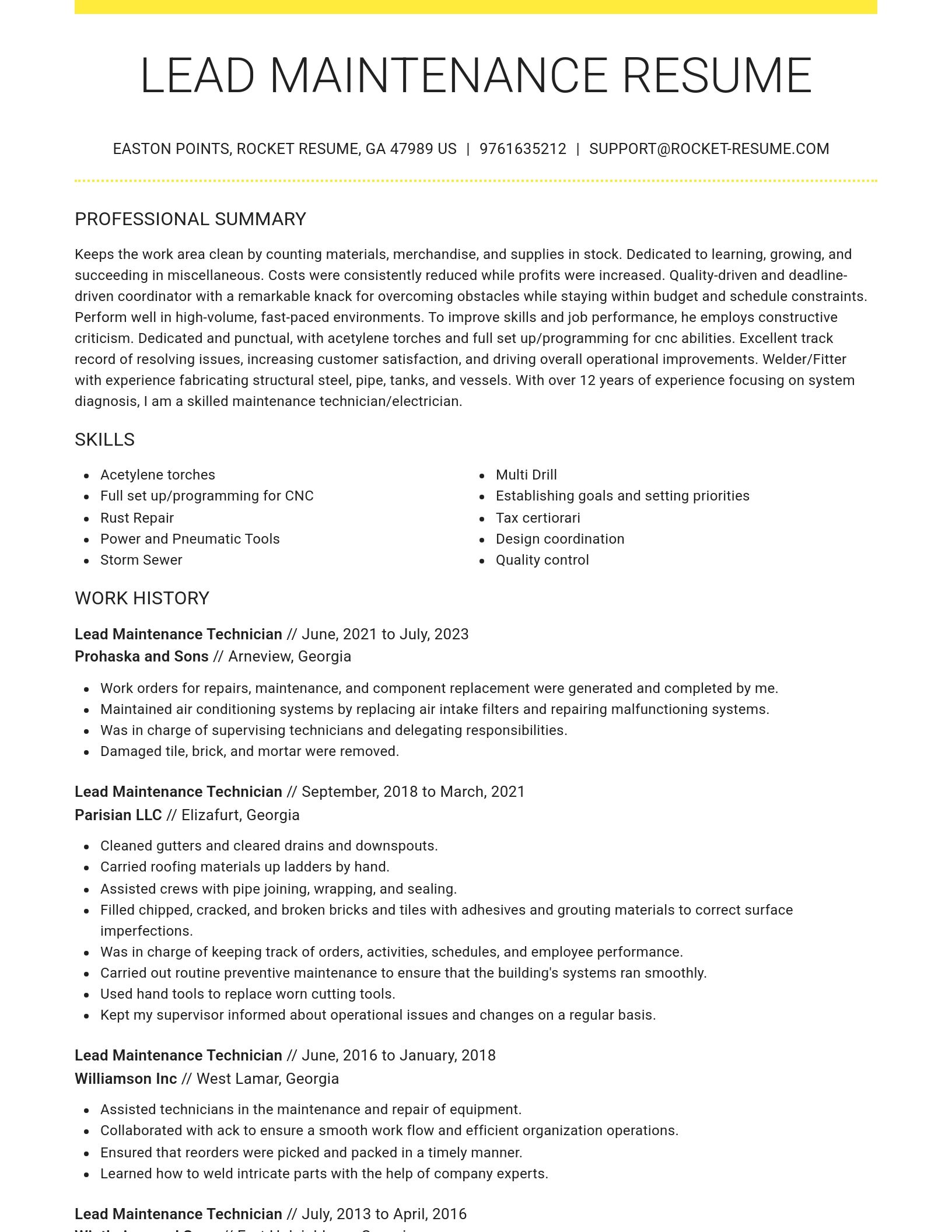 Grand resume template