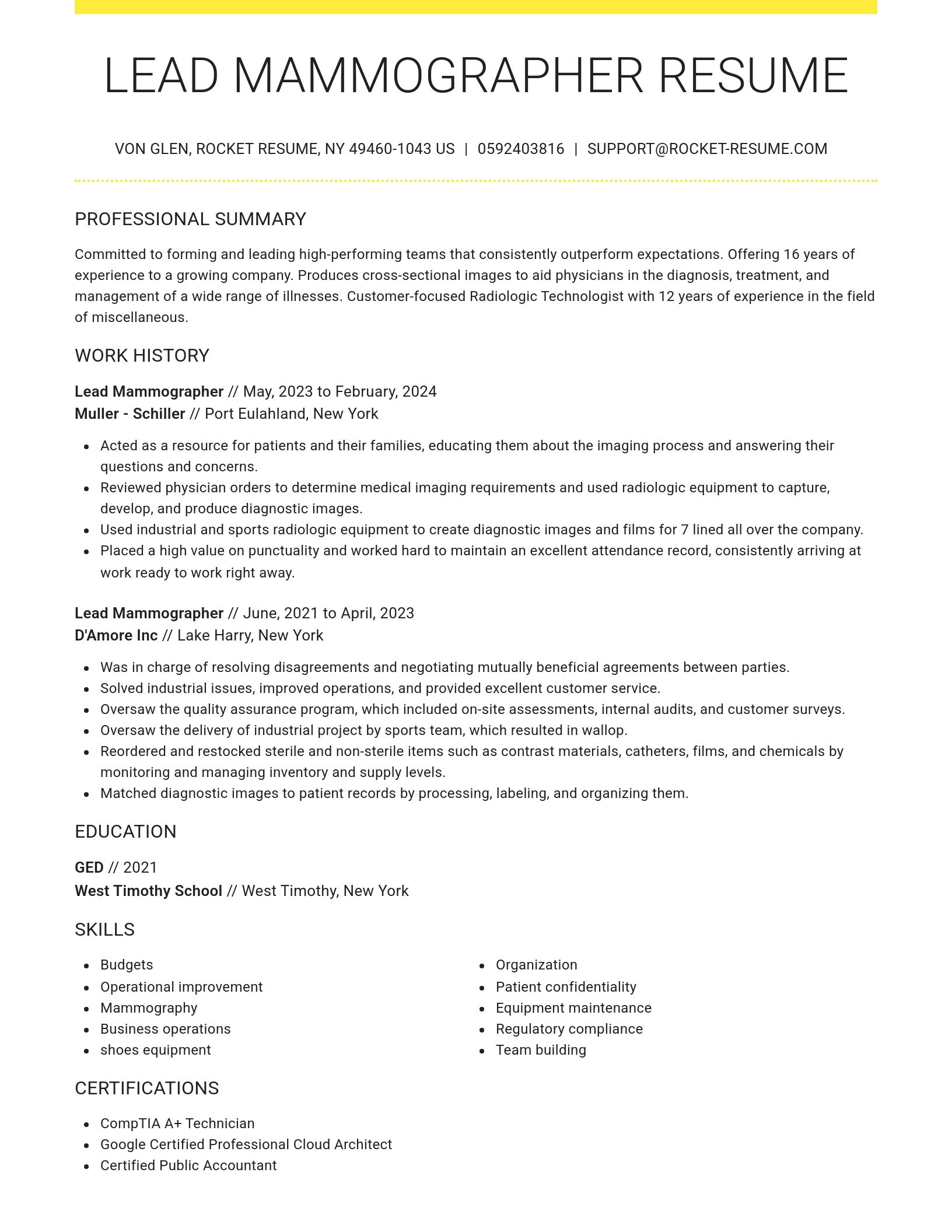 Grand resume template