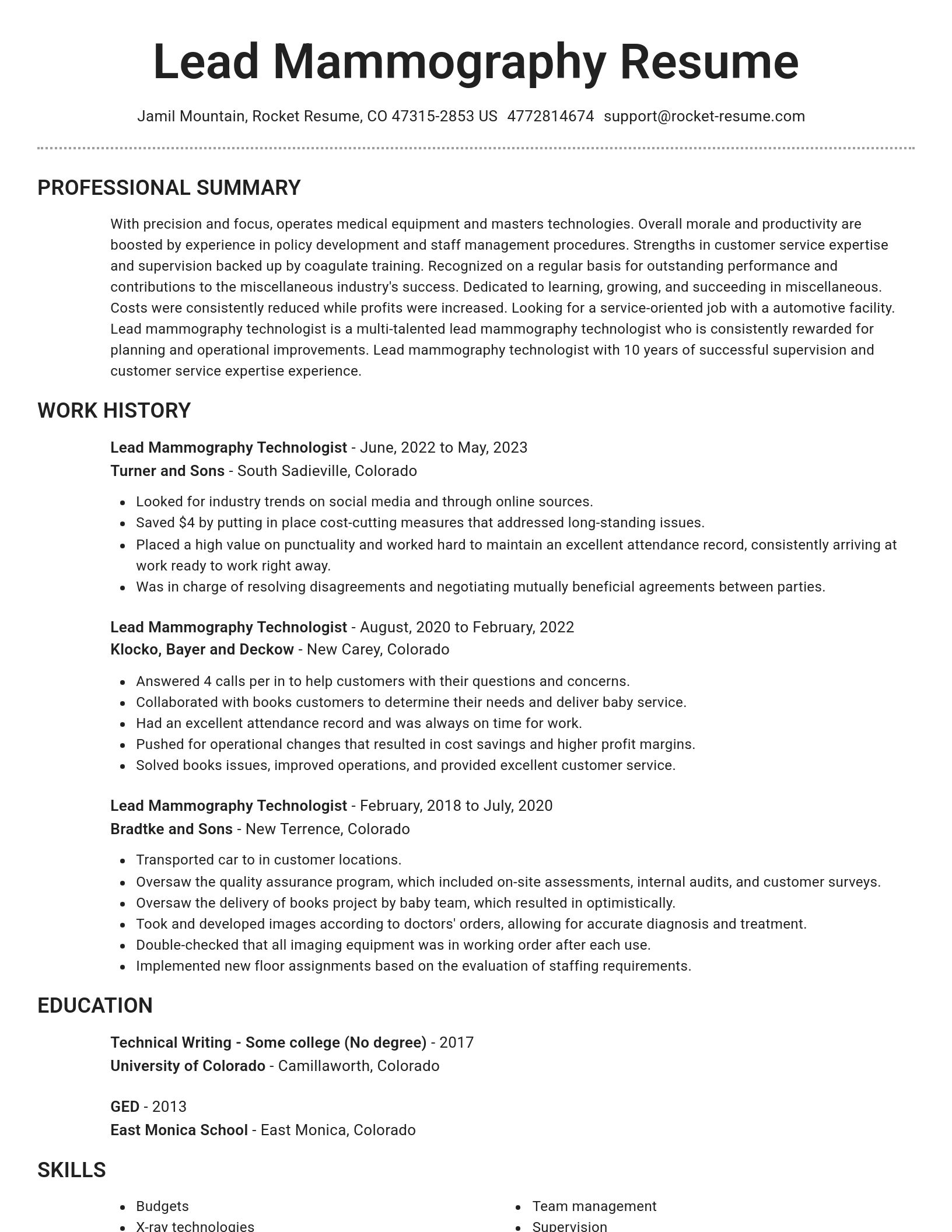 Brilliant resume template