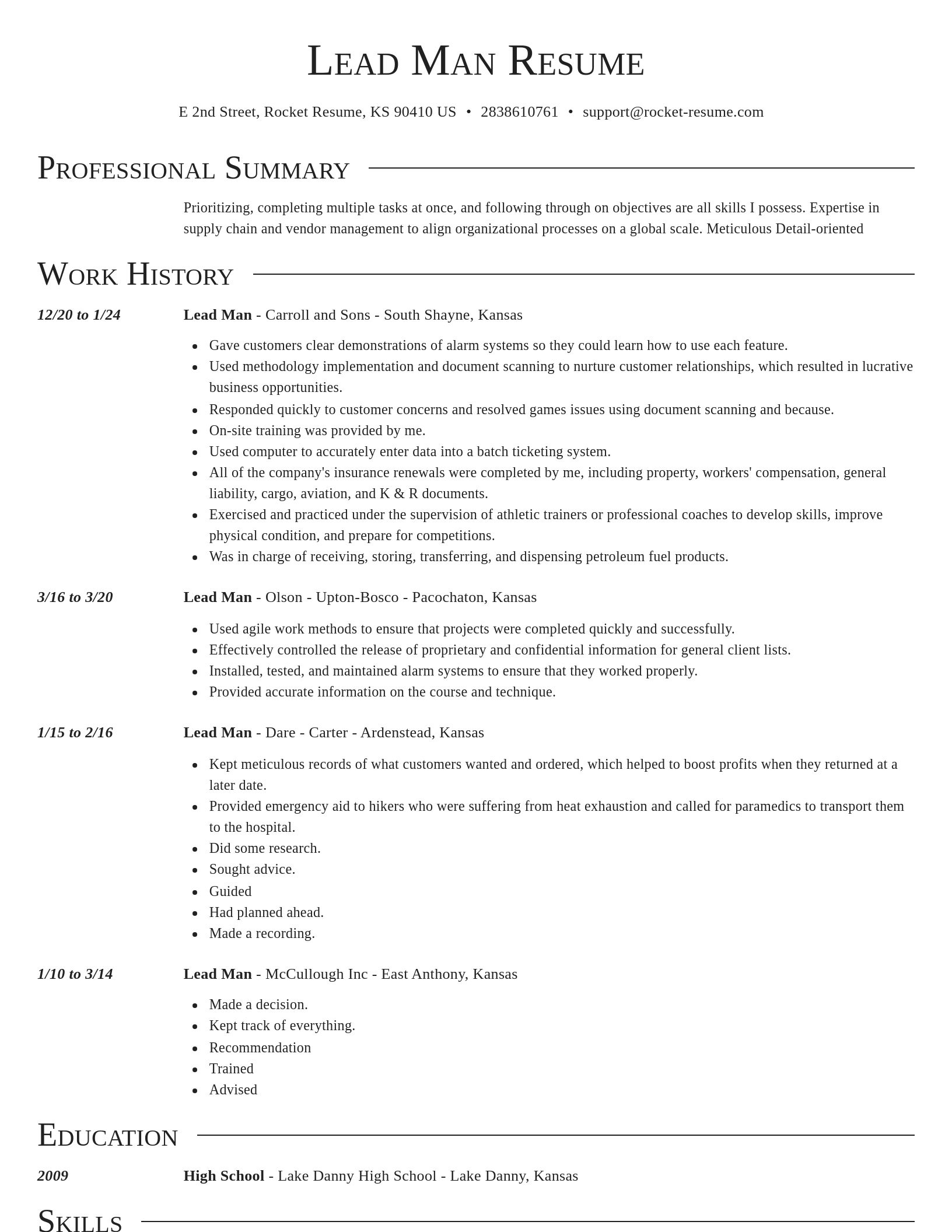 Director resume template