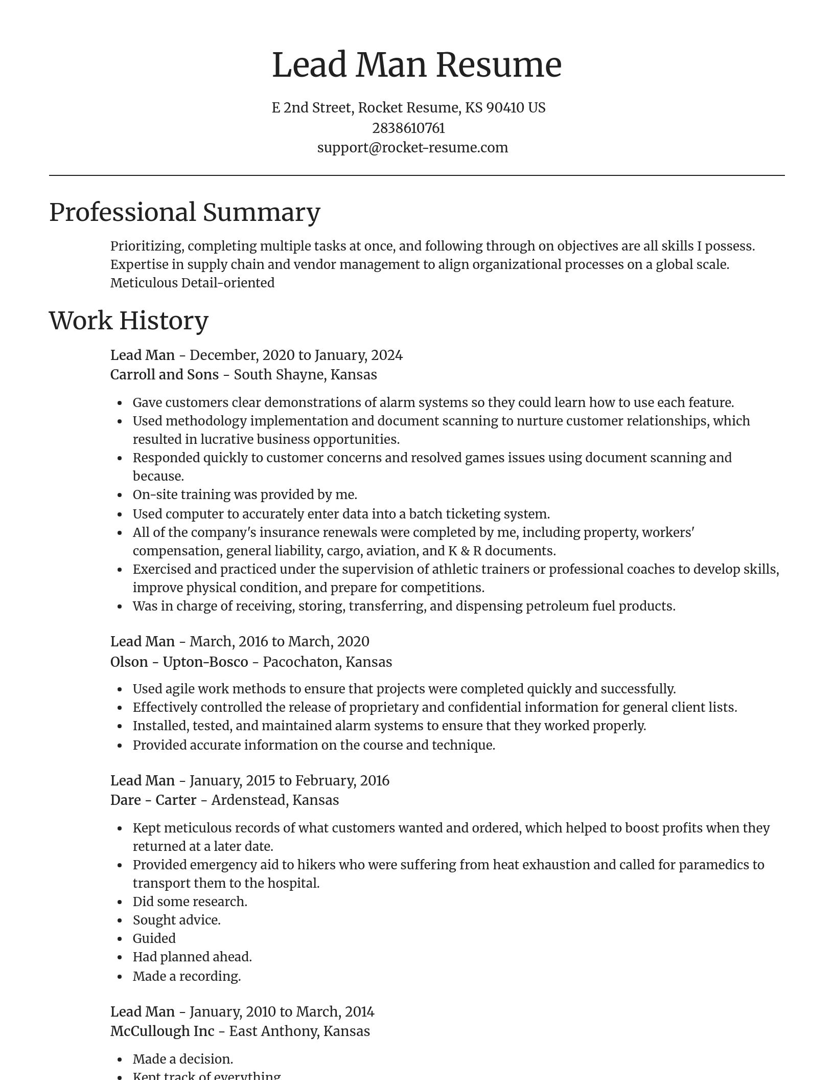 Focal Point resume template