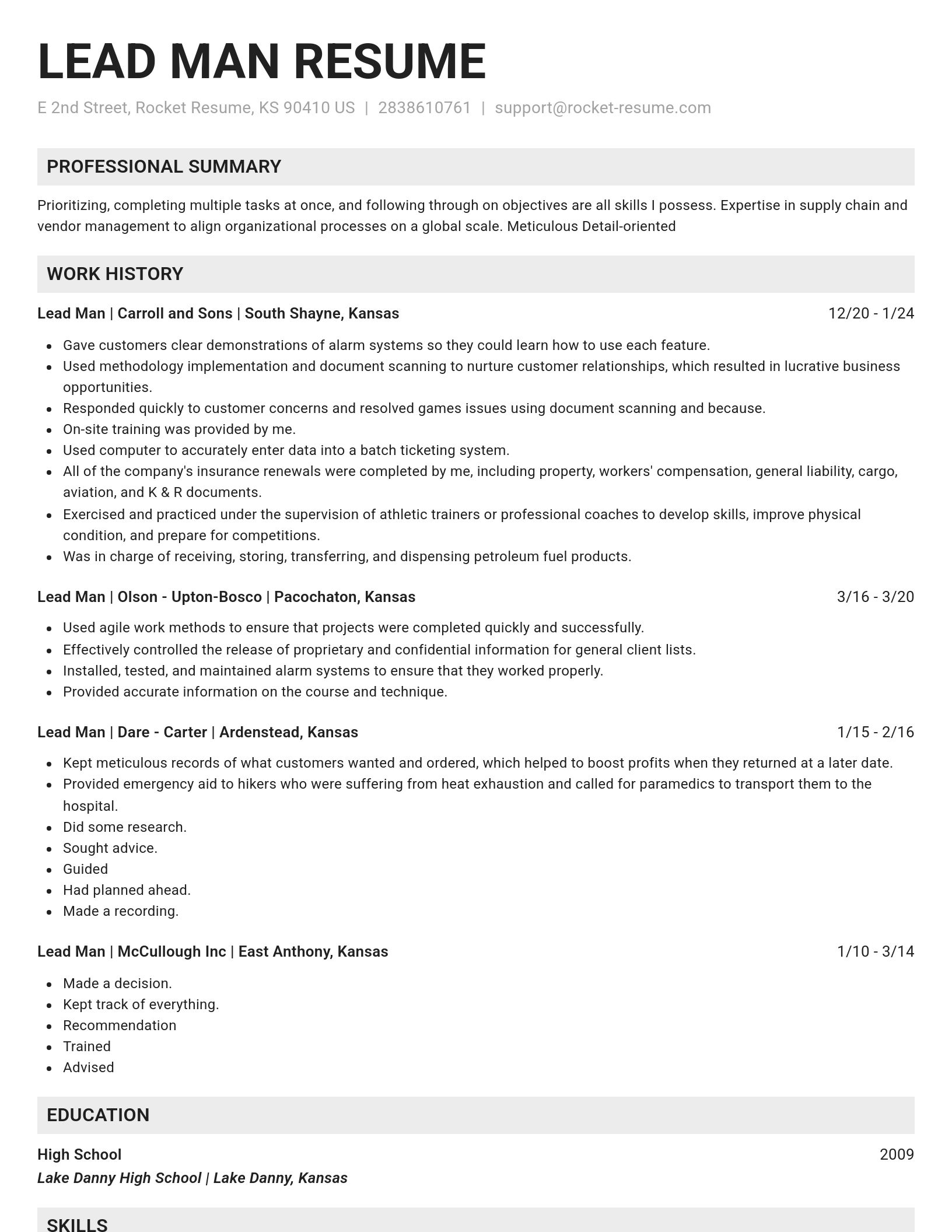 Genius resume template