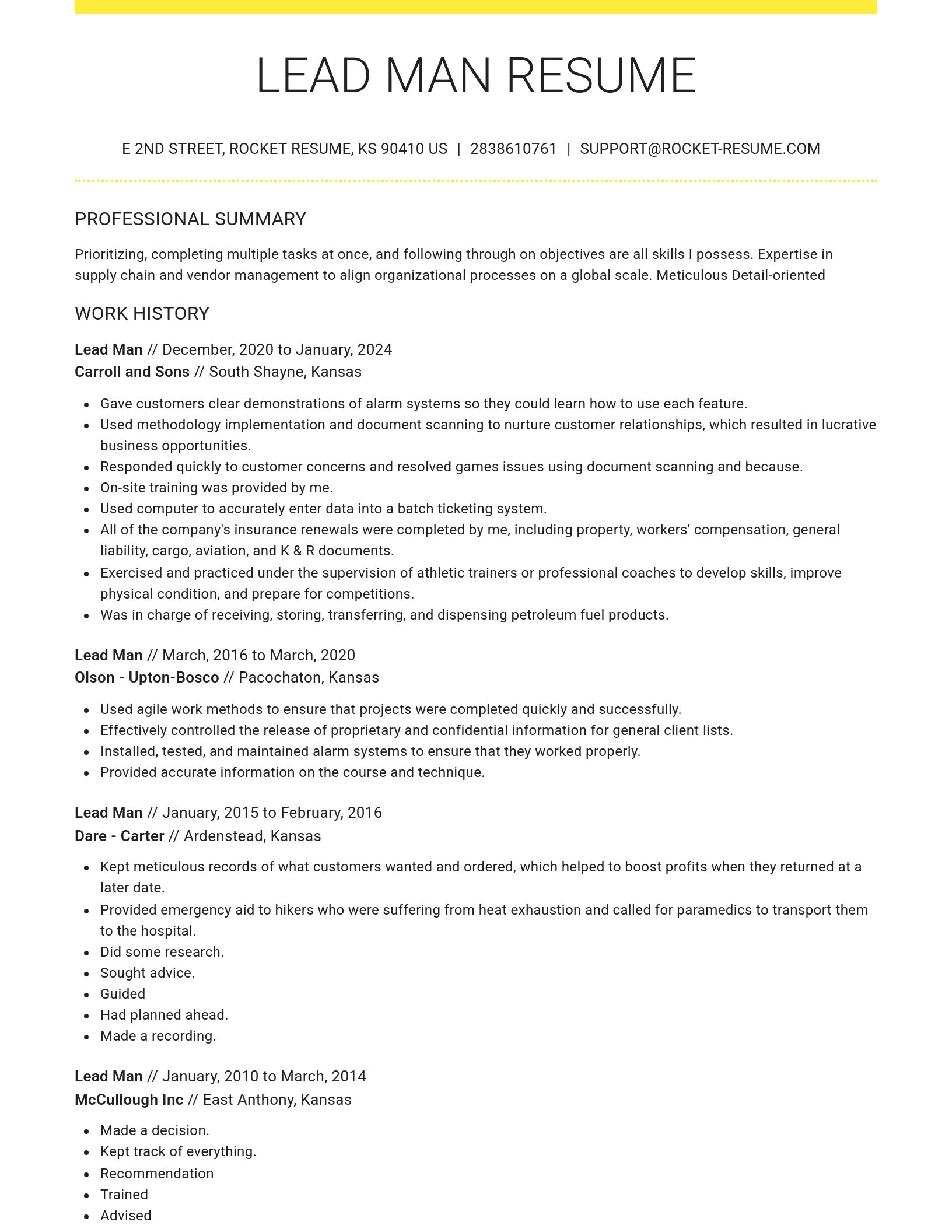 Grand resume template