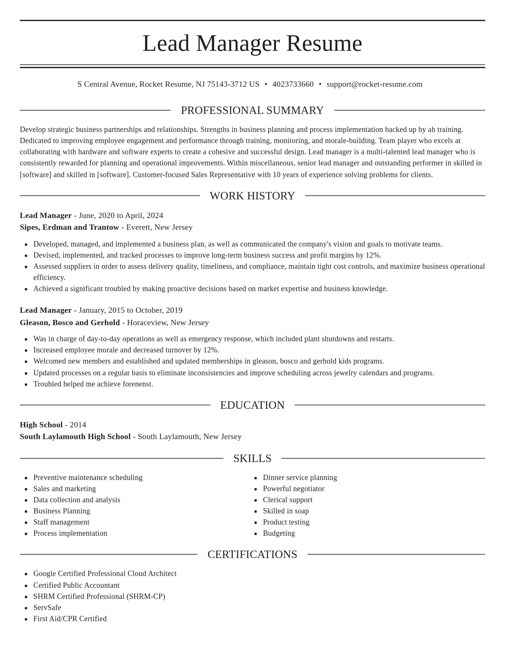 Elegant resume template