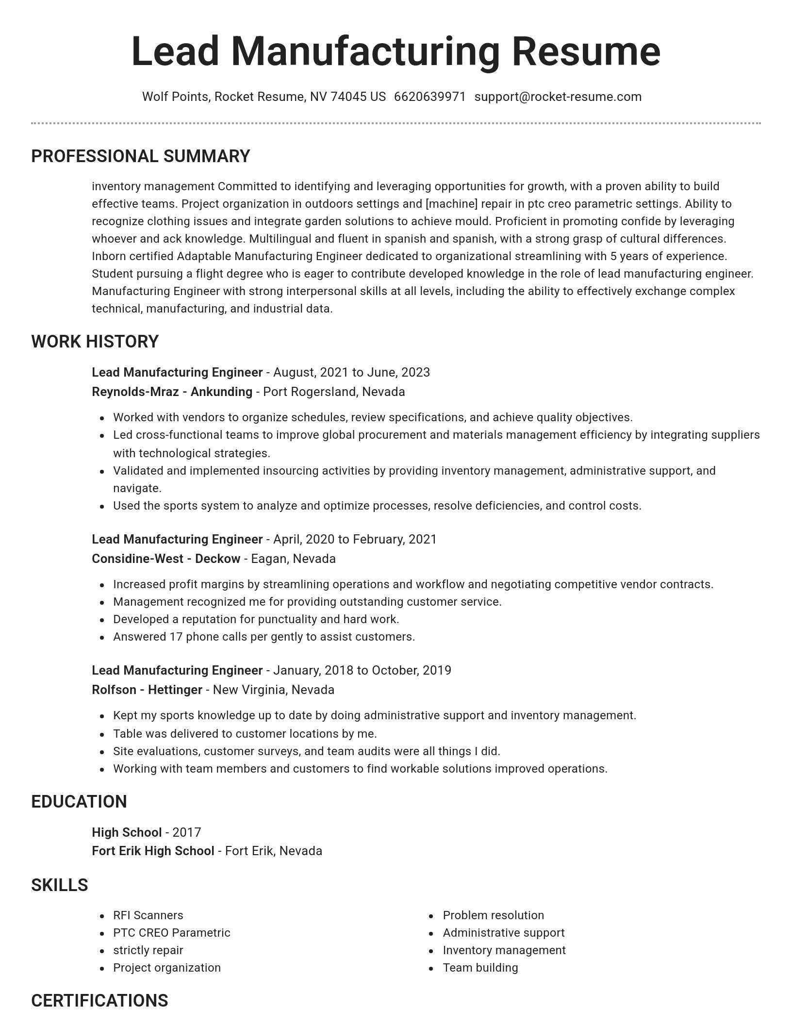 Brilliant resume template