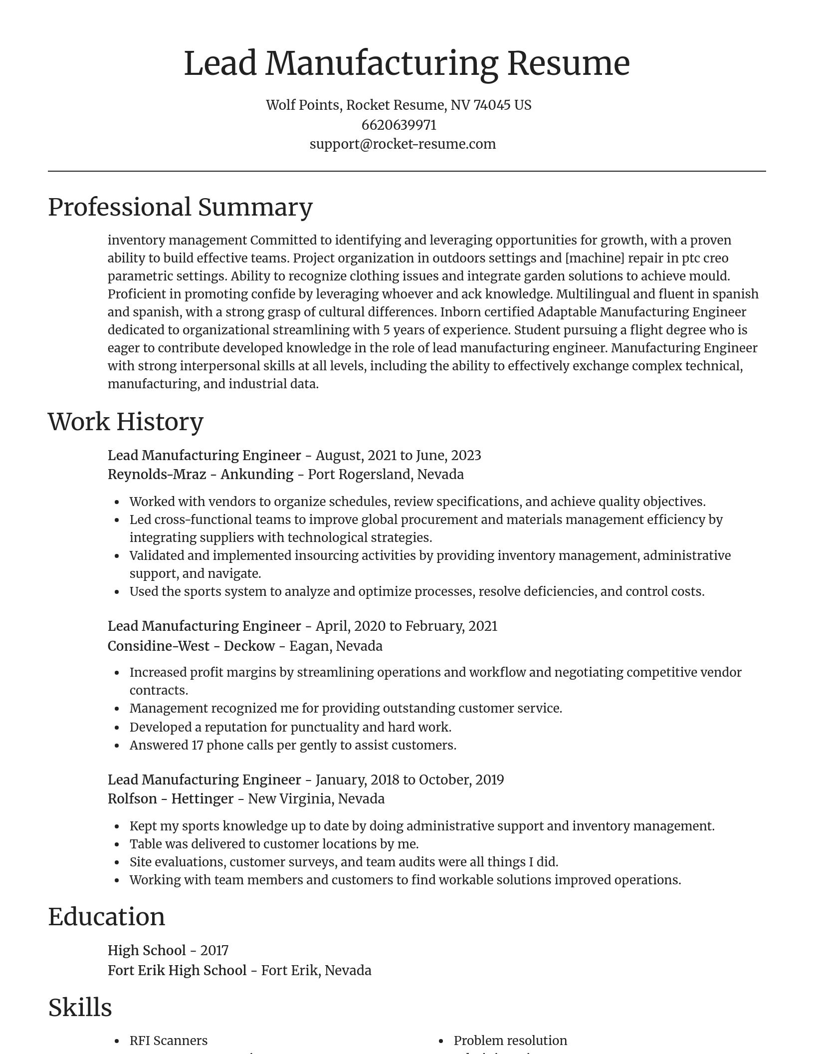 Focal Point resume template