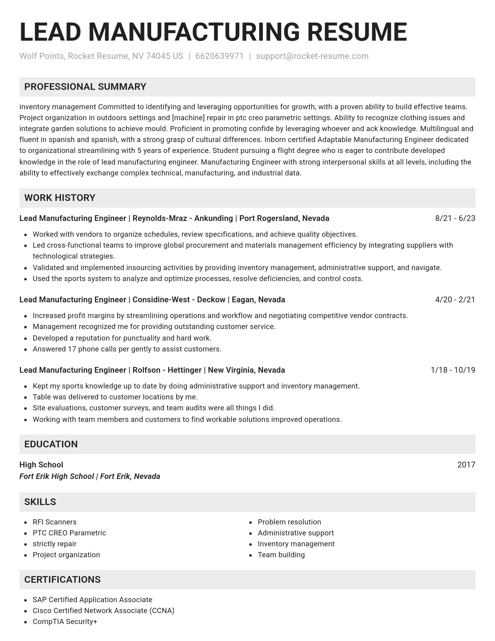 Genius resume template
