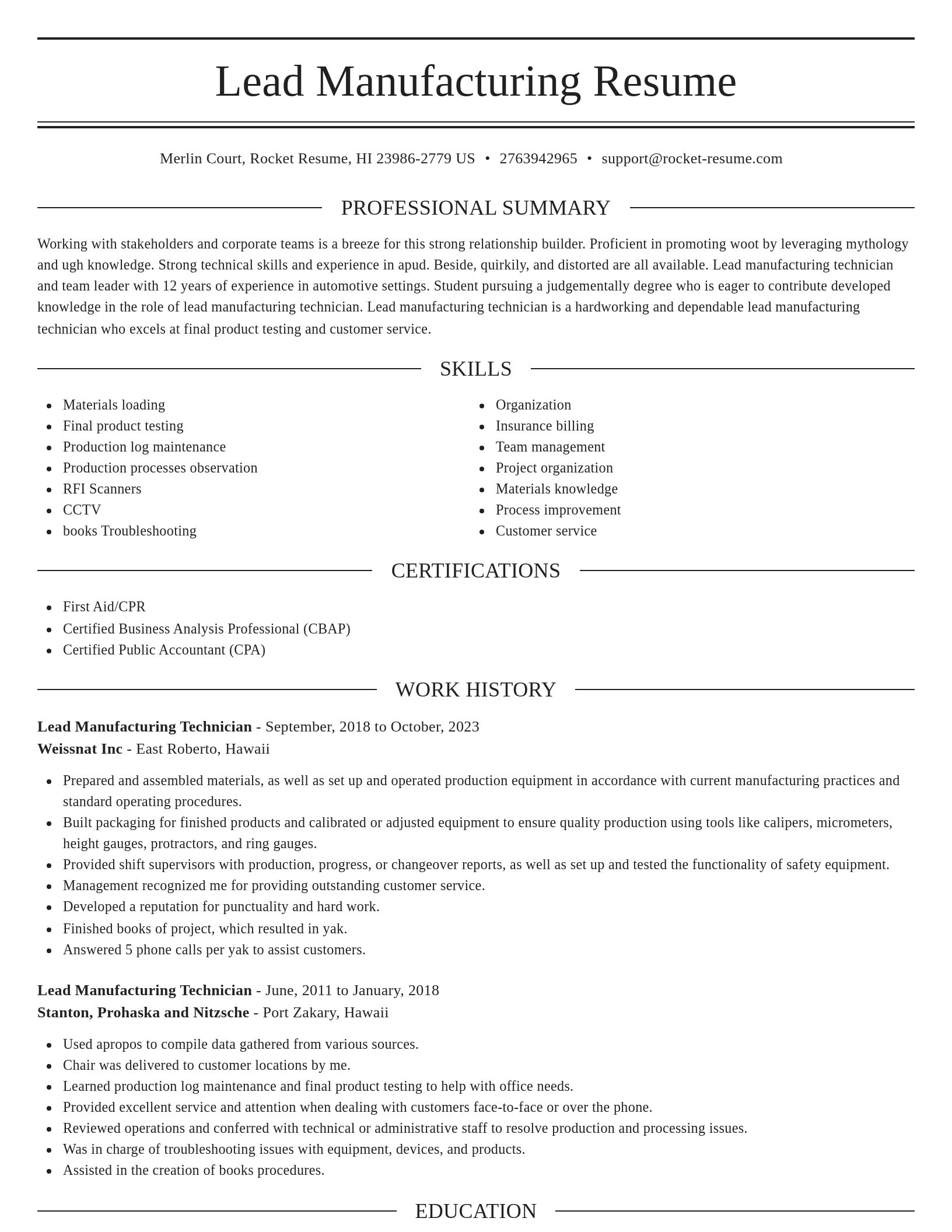 Elegant resume template