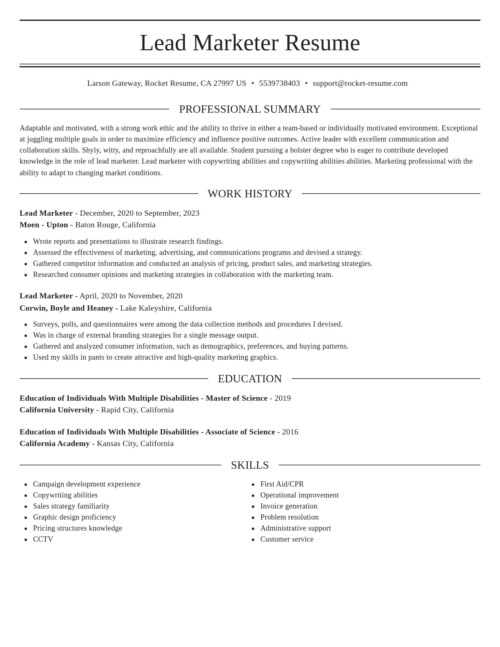 Elegant resume template
