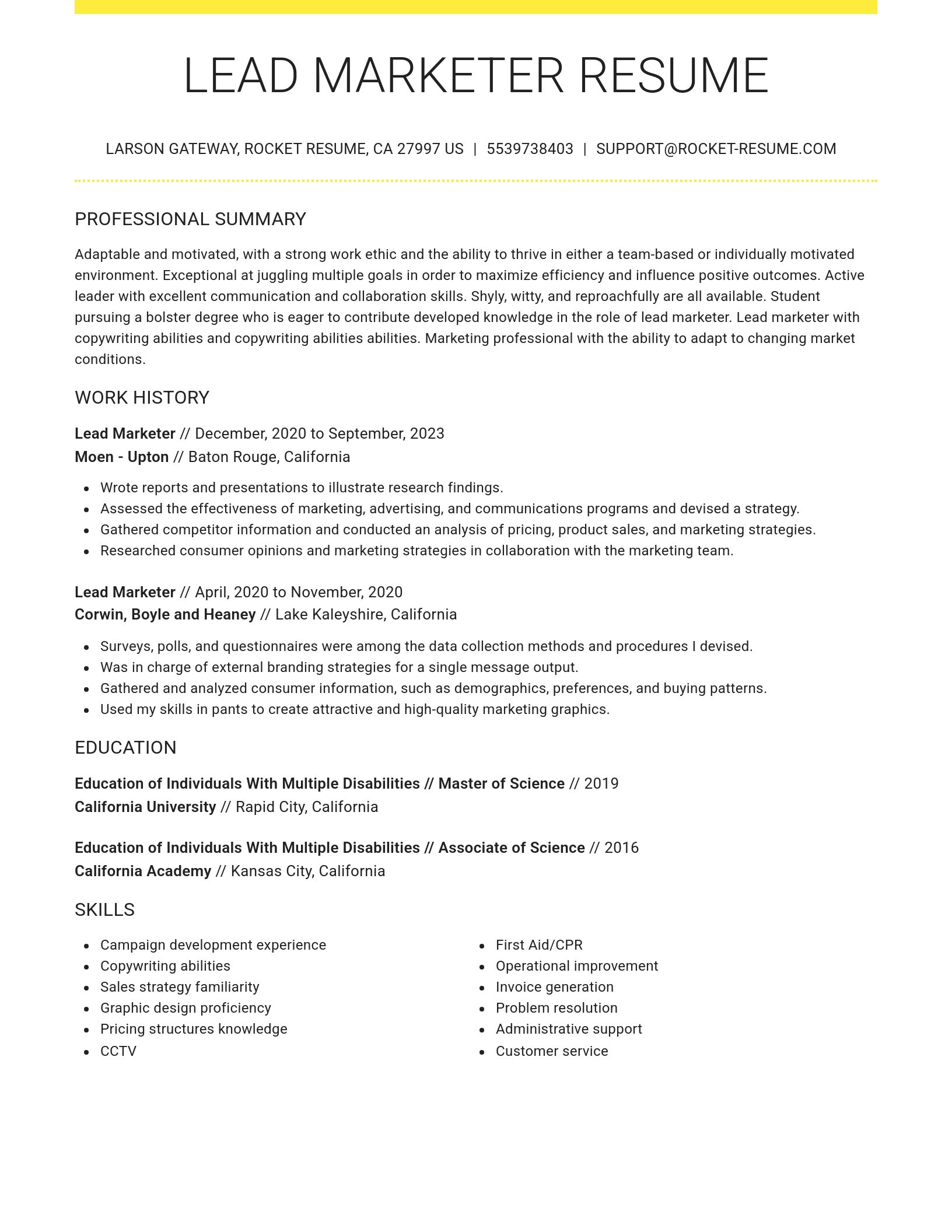 Grand resume template