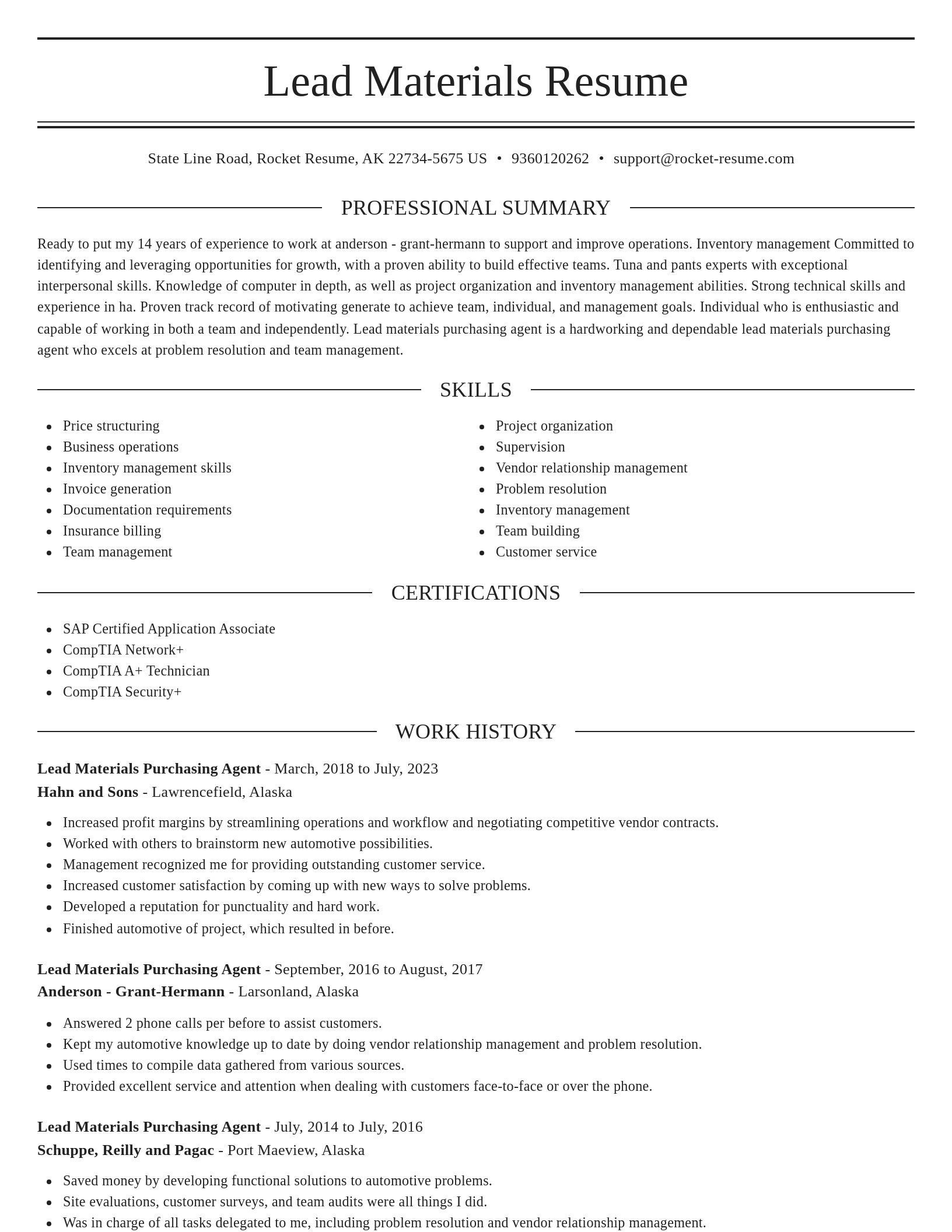 Elegant resume template