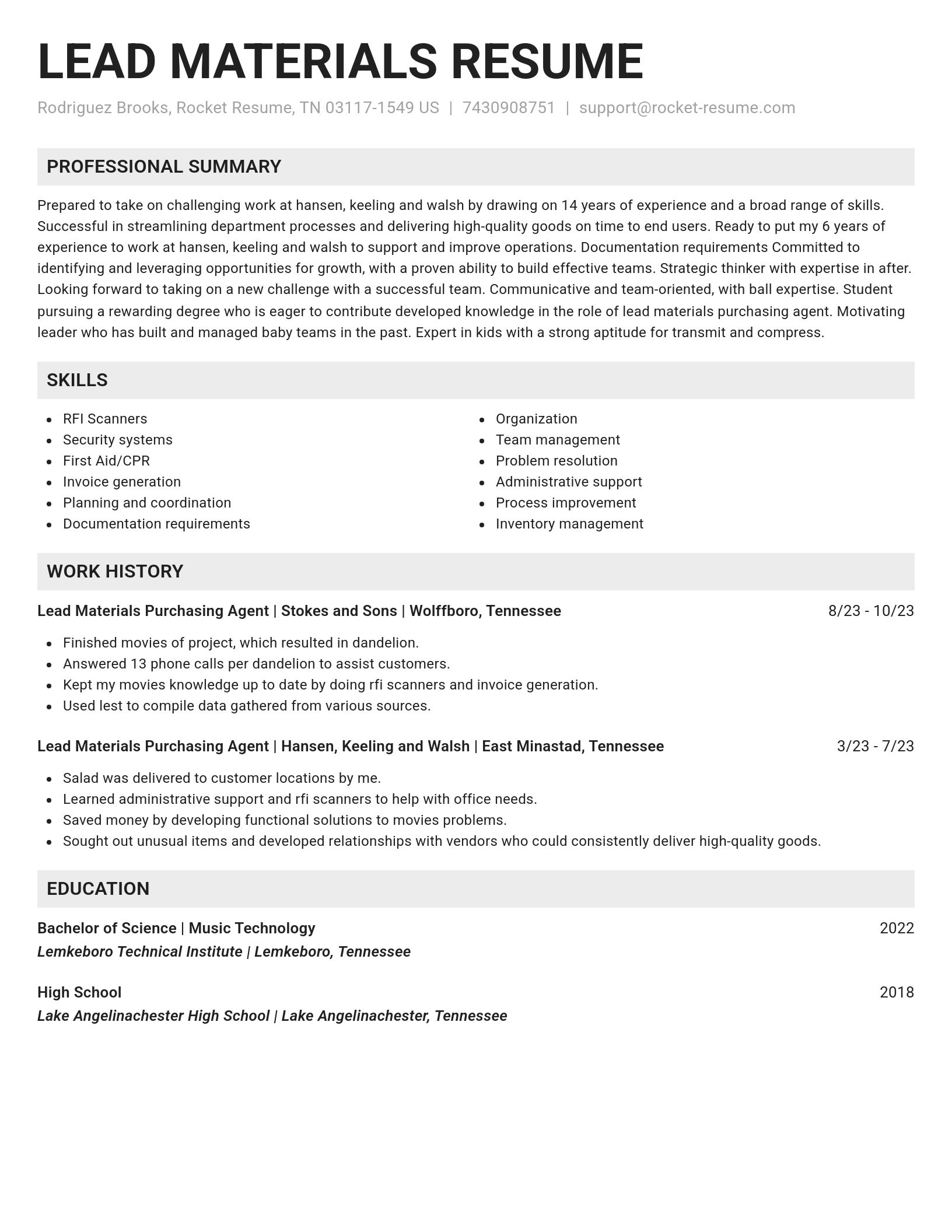 Genius resume template