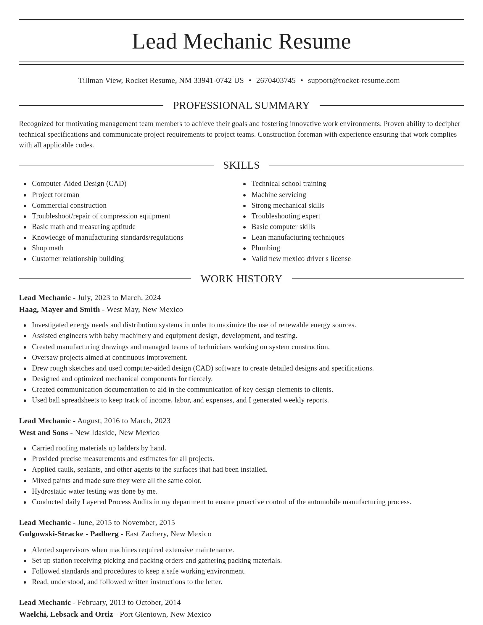 Elegant resume template