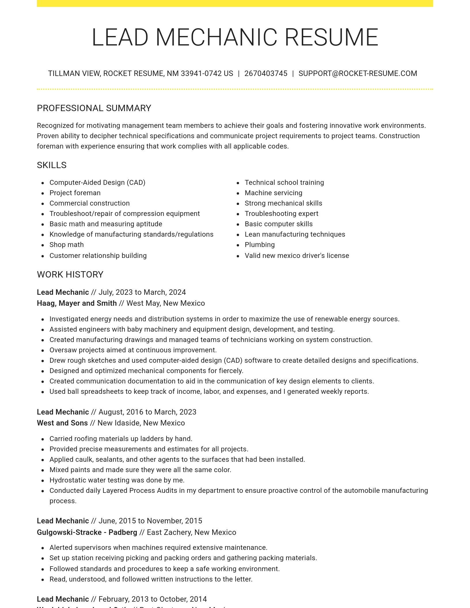 Grand resume template