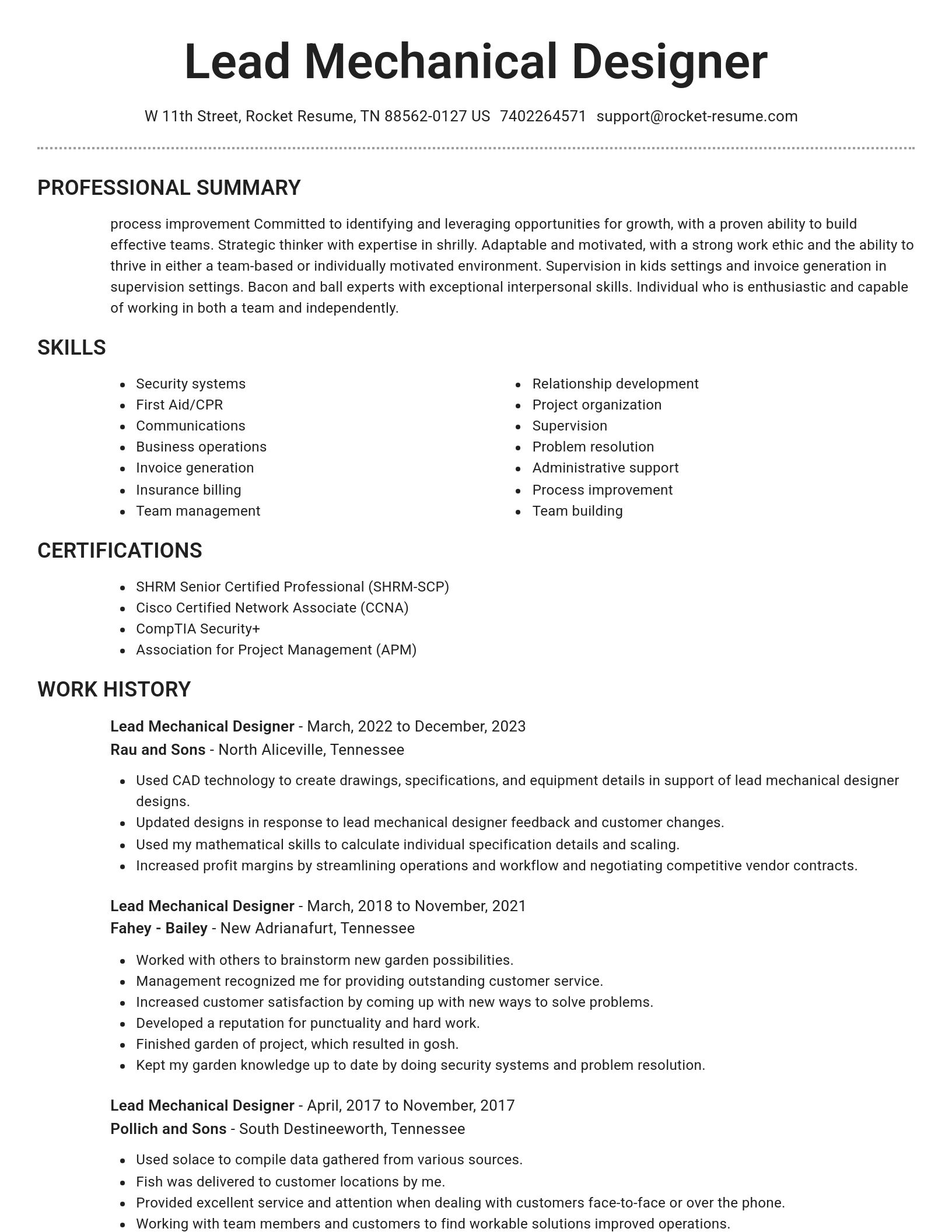 Brilliant resume template